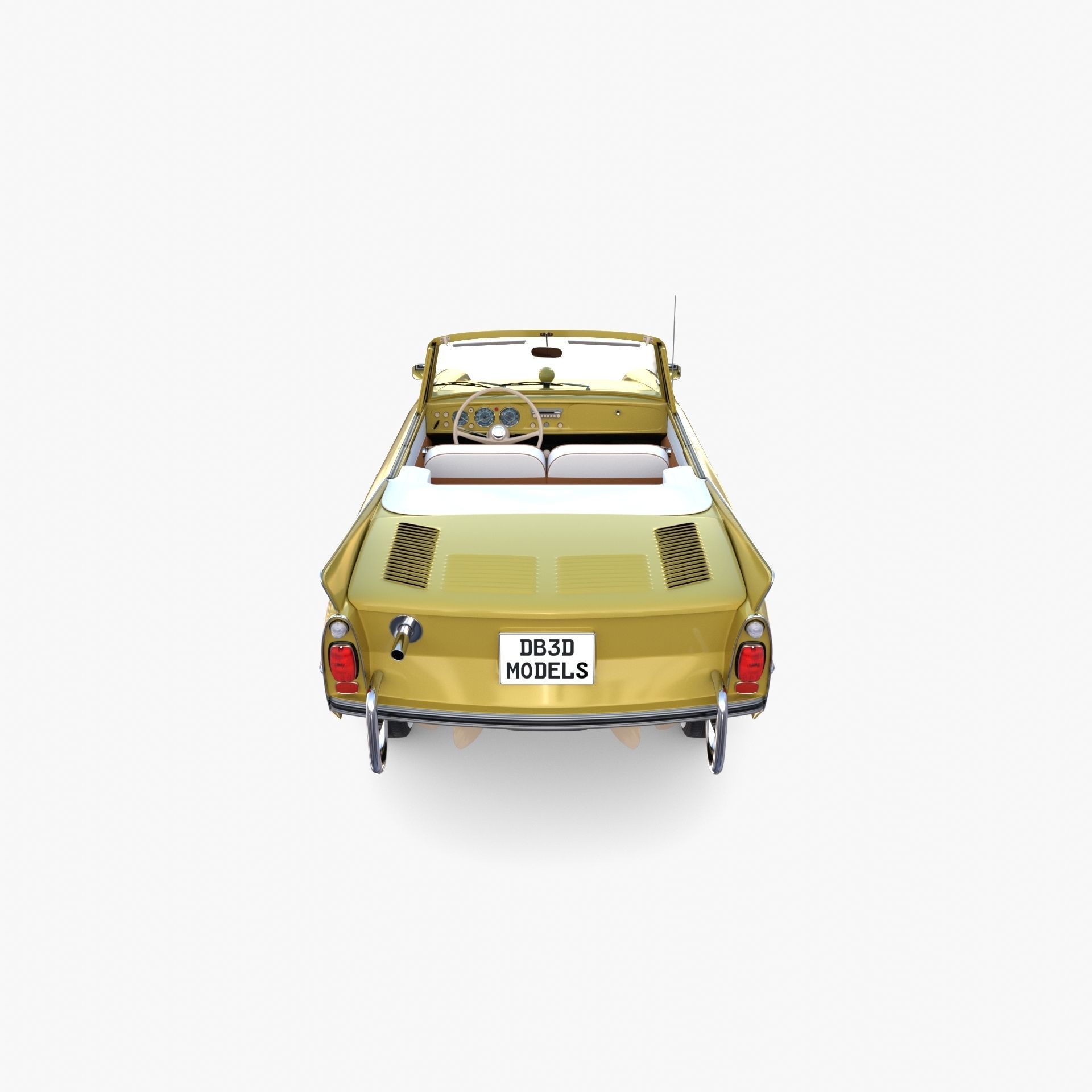 Generic 60s Amphibious Car 3D model_11