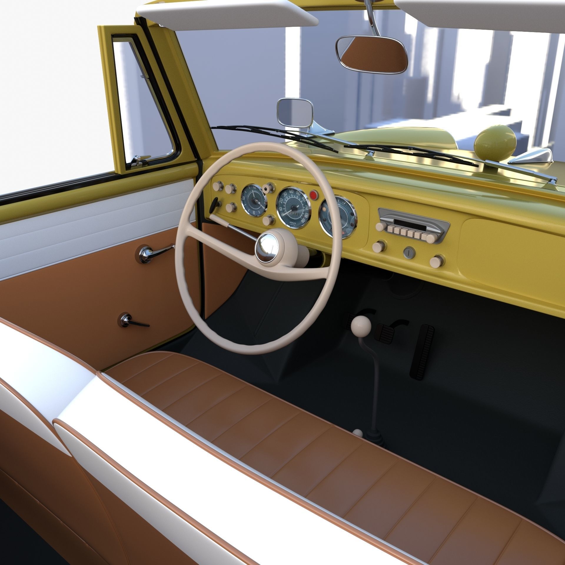 Generic 60s Amphibious Car 3D model_1
