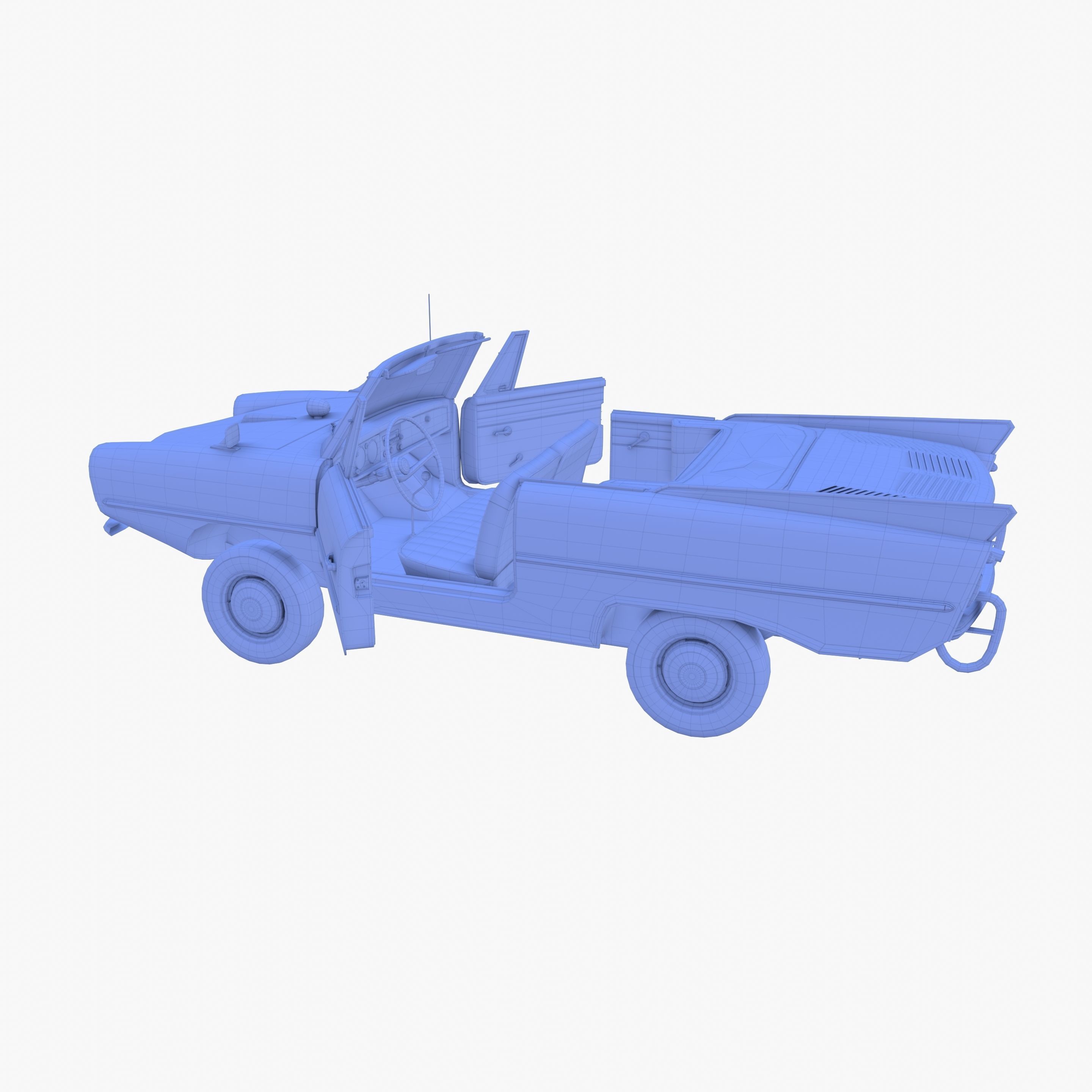 Generic 60s Amphibious Car 3D model_33