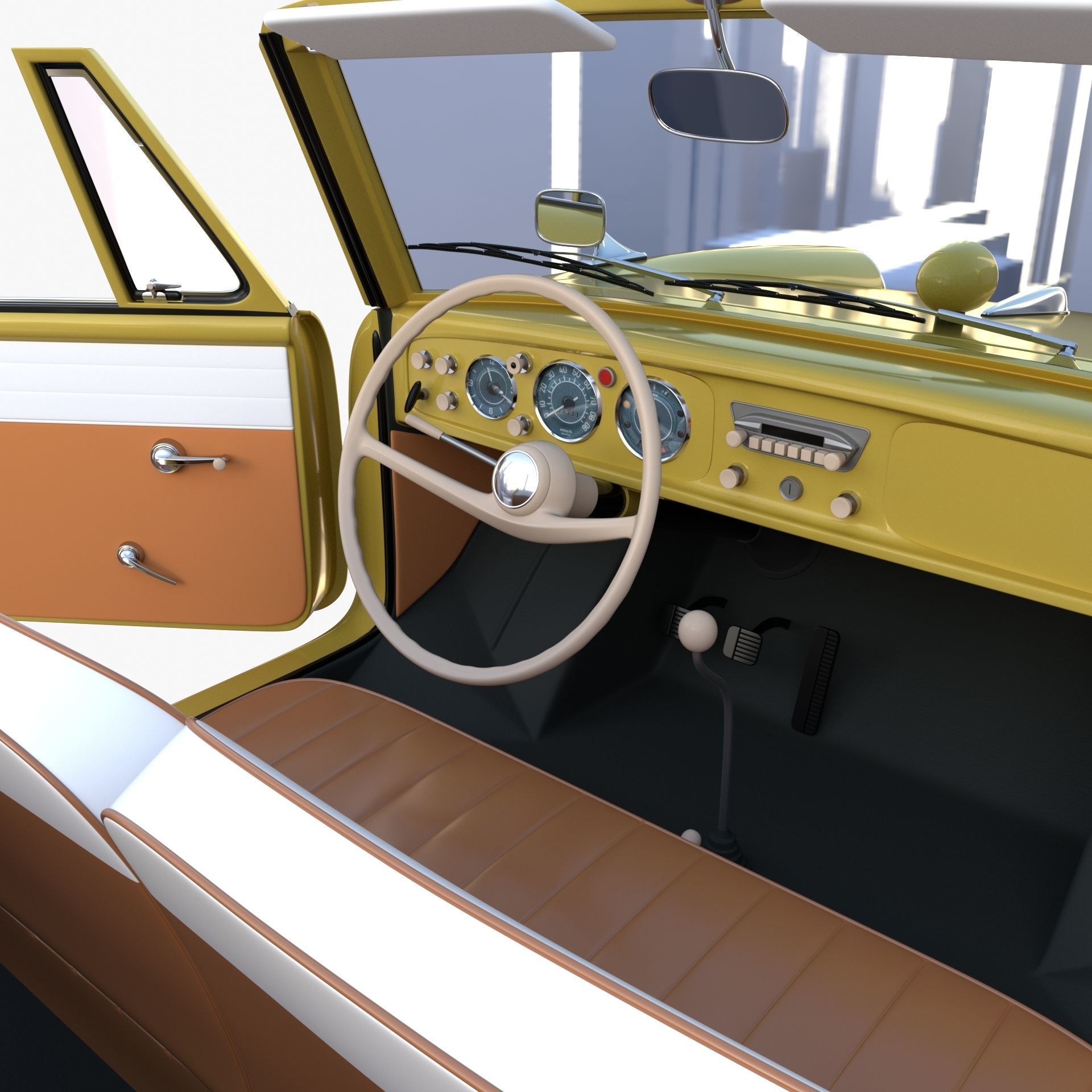 Generic 60s Amphibious Car 3D model_31