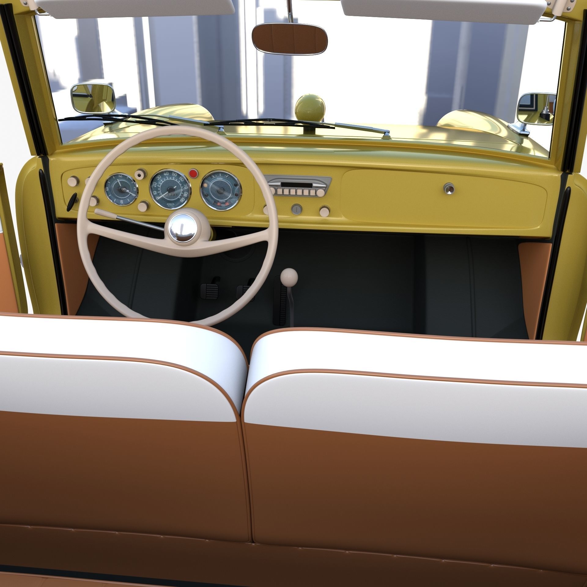 Generic 60s Amphibious Car 3D model_30
