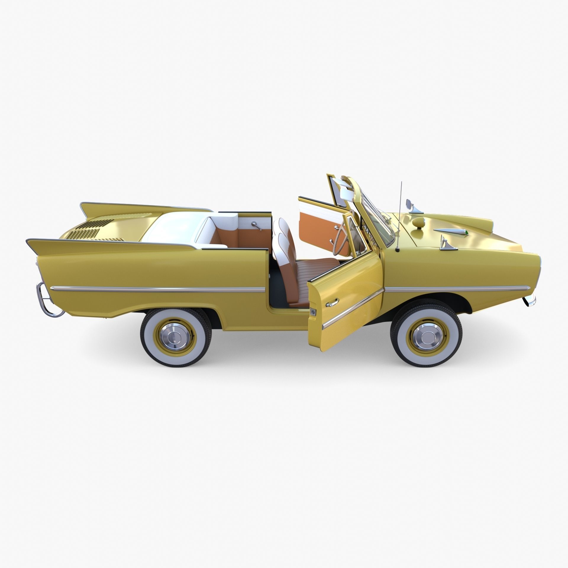 Generic 60s Amphibious Car 3D model_27