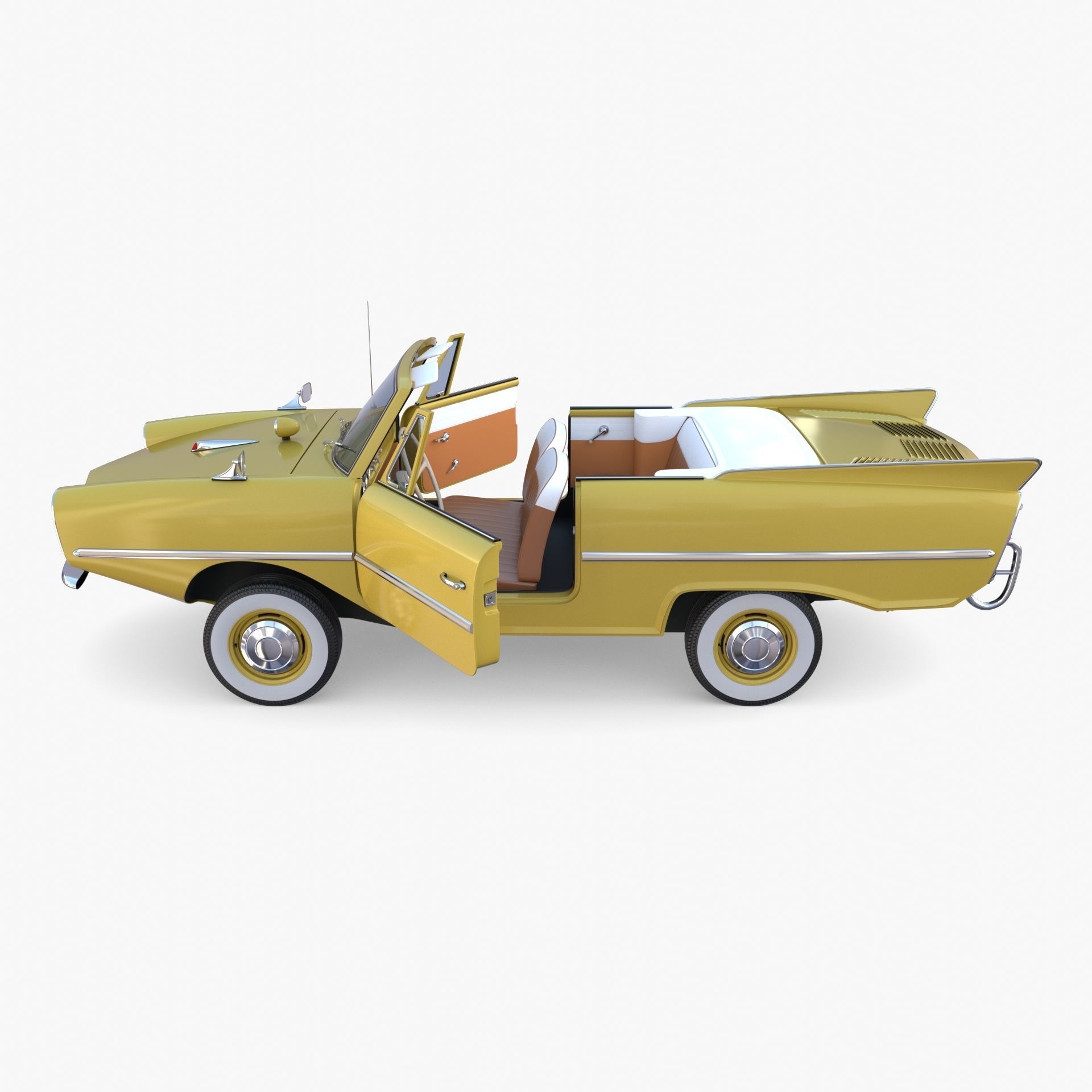 Generic 60s Amphibious Car 3D model_24