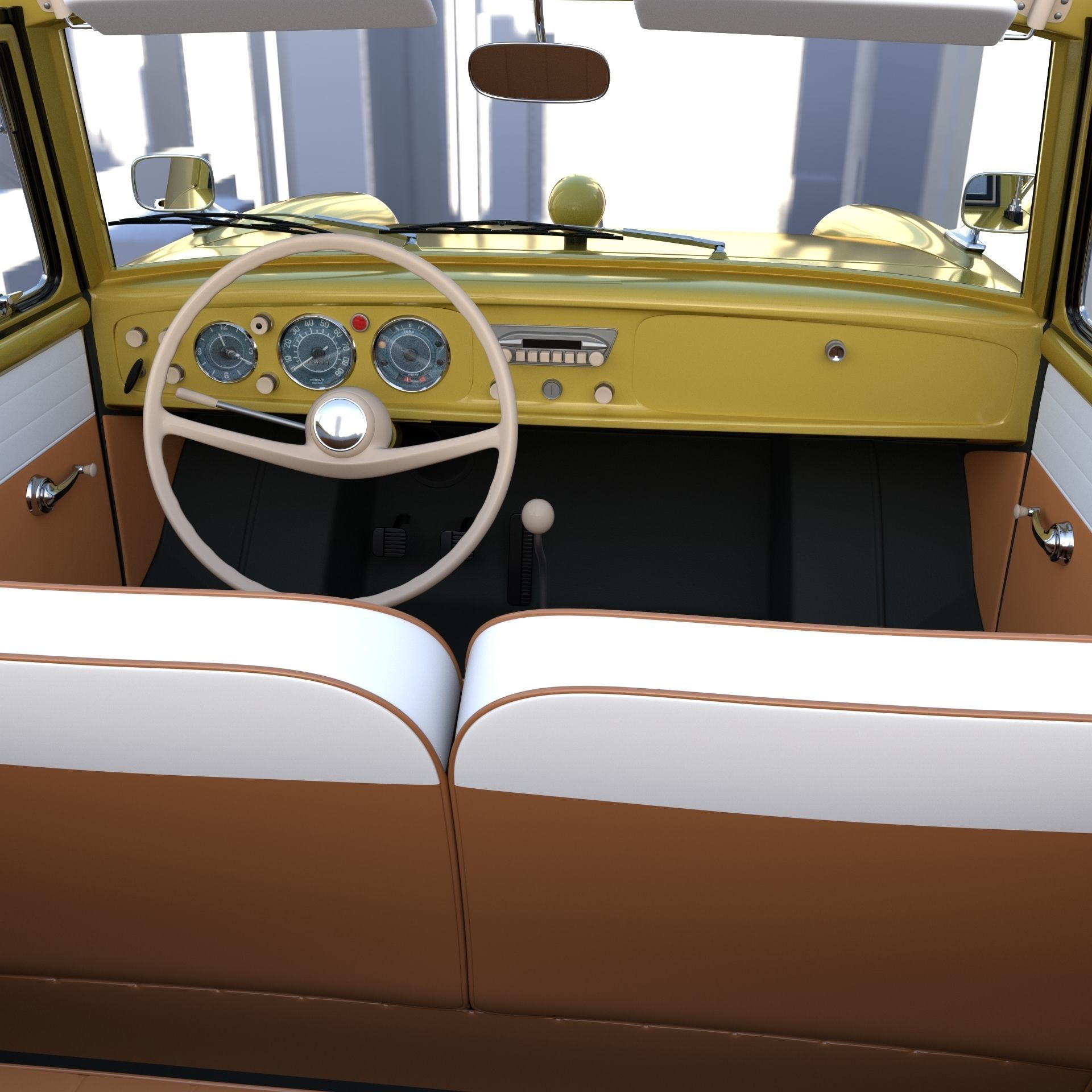 Generic 60s Amphibious Car 3D model_15