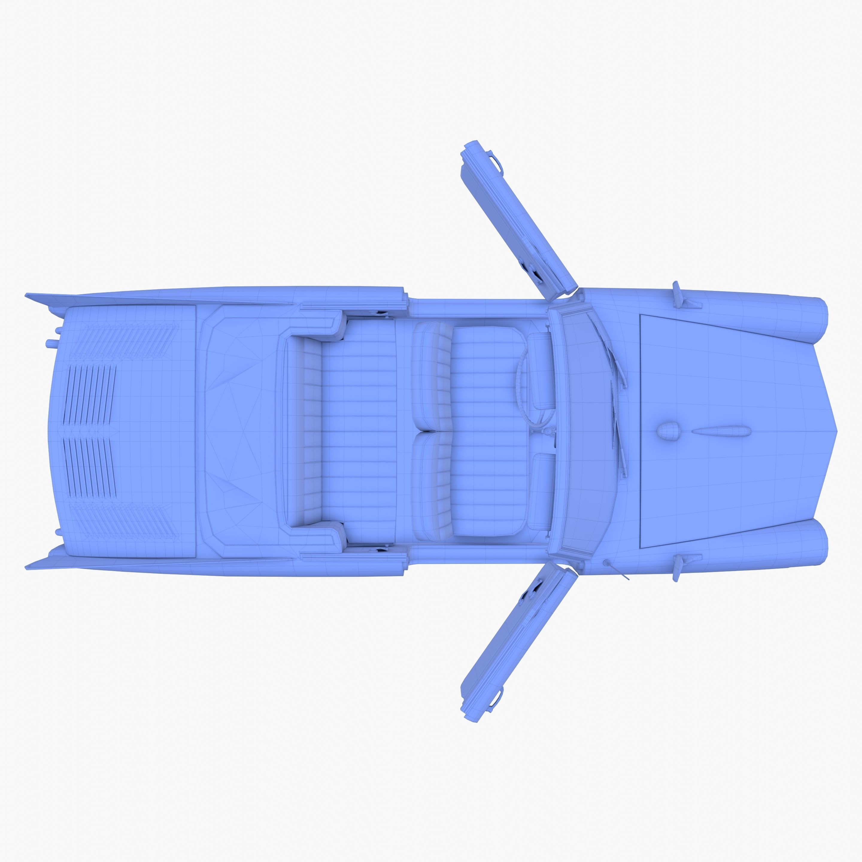 Generic 60s Amphibious Car 3D model_35