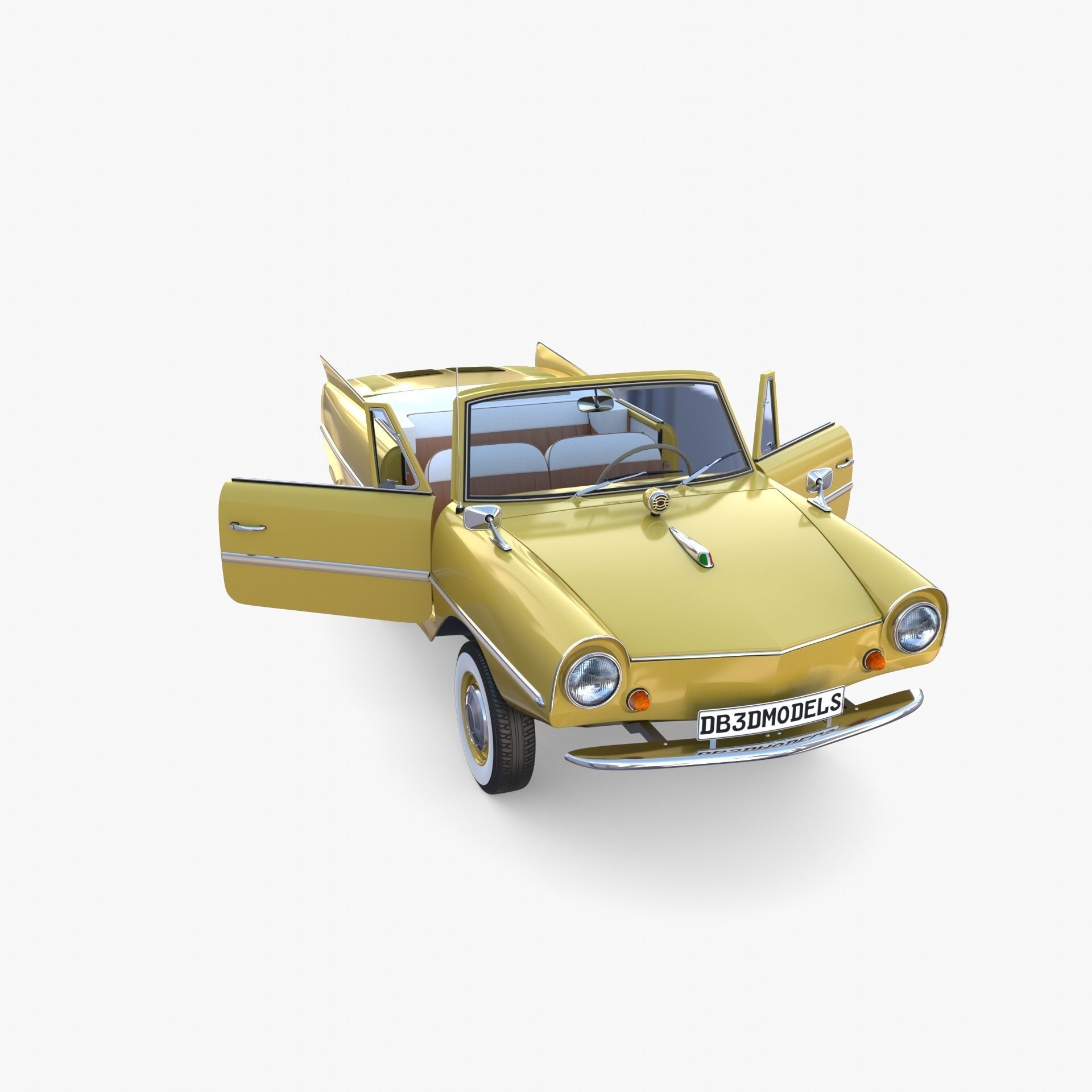 Generic 60s Amphibious Car 3D model_29
