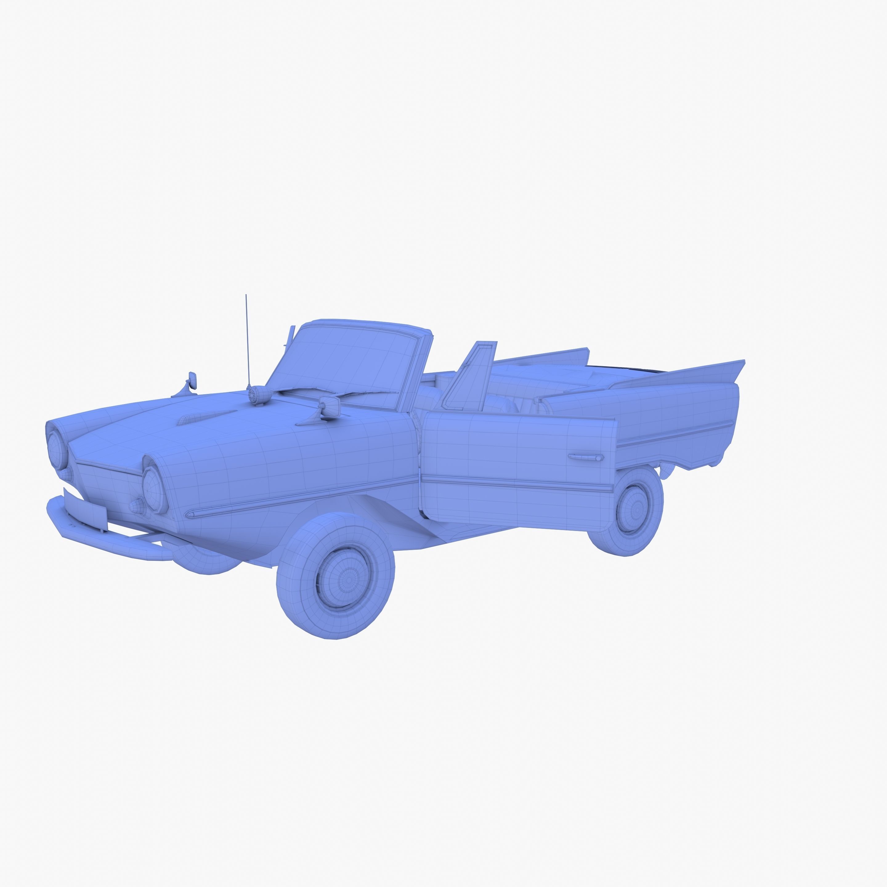 Generic 60s Amphibious Car 3D model_32