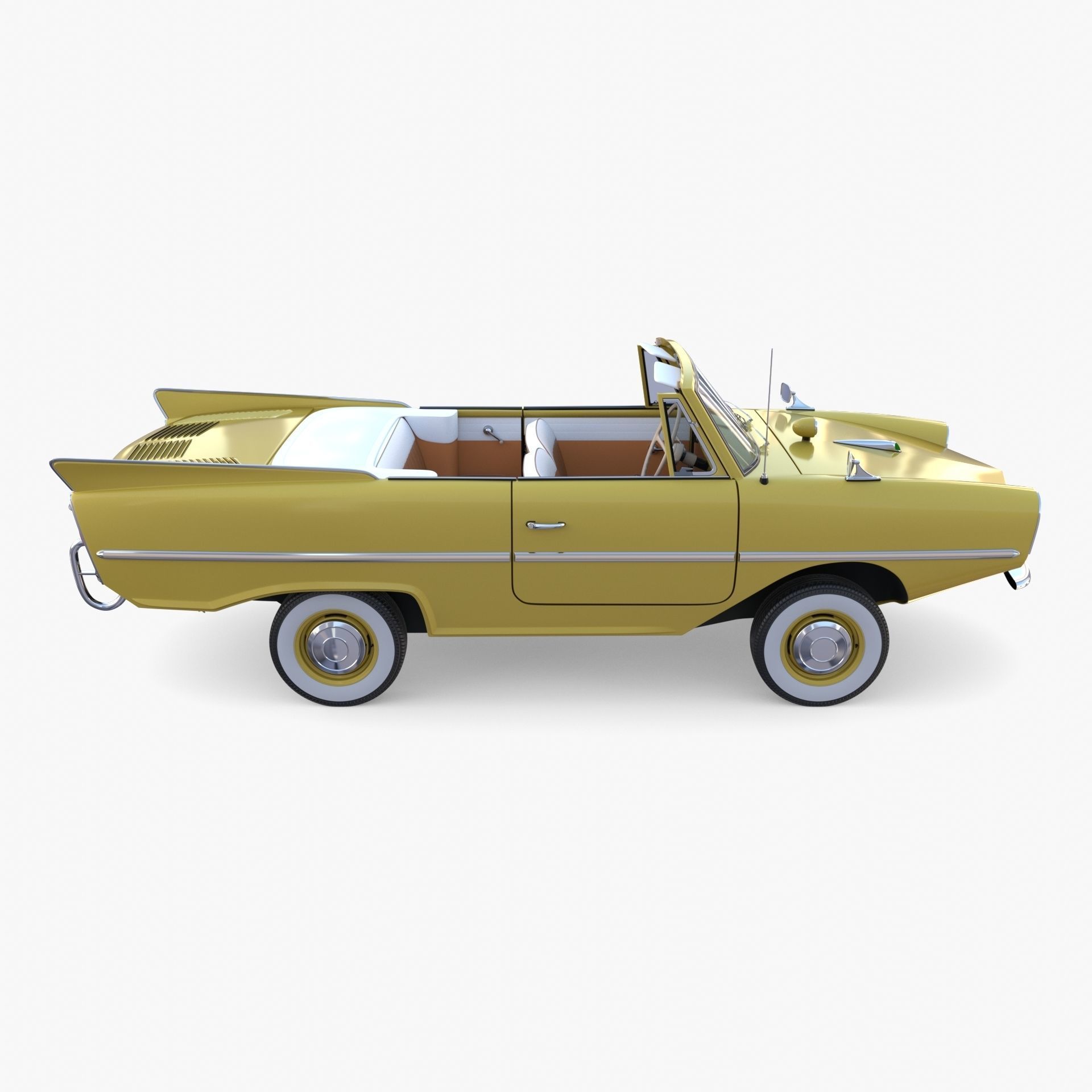 Generic 60s Amphibious Car 3D model_12