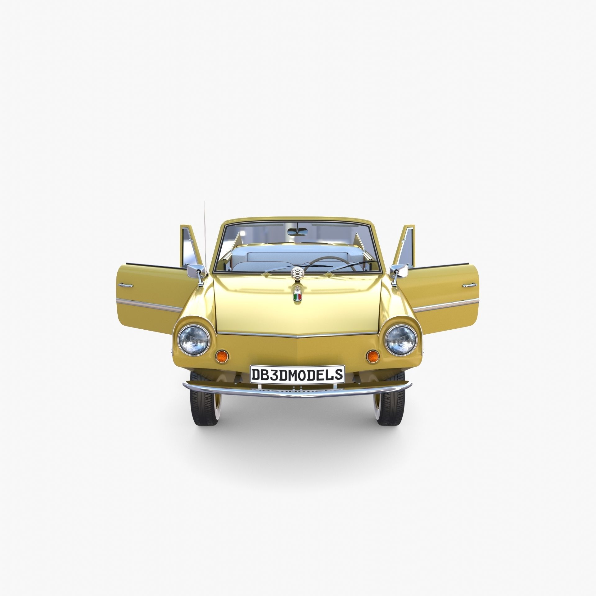 Generic 60s Amphibious Car 3D model_16