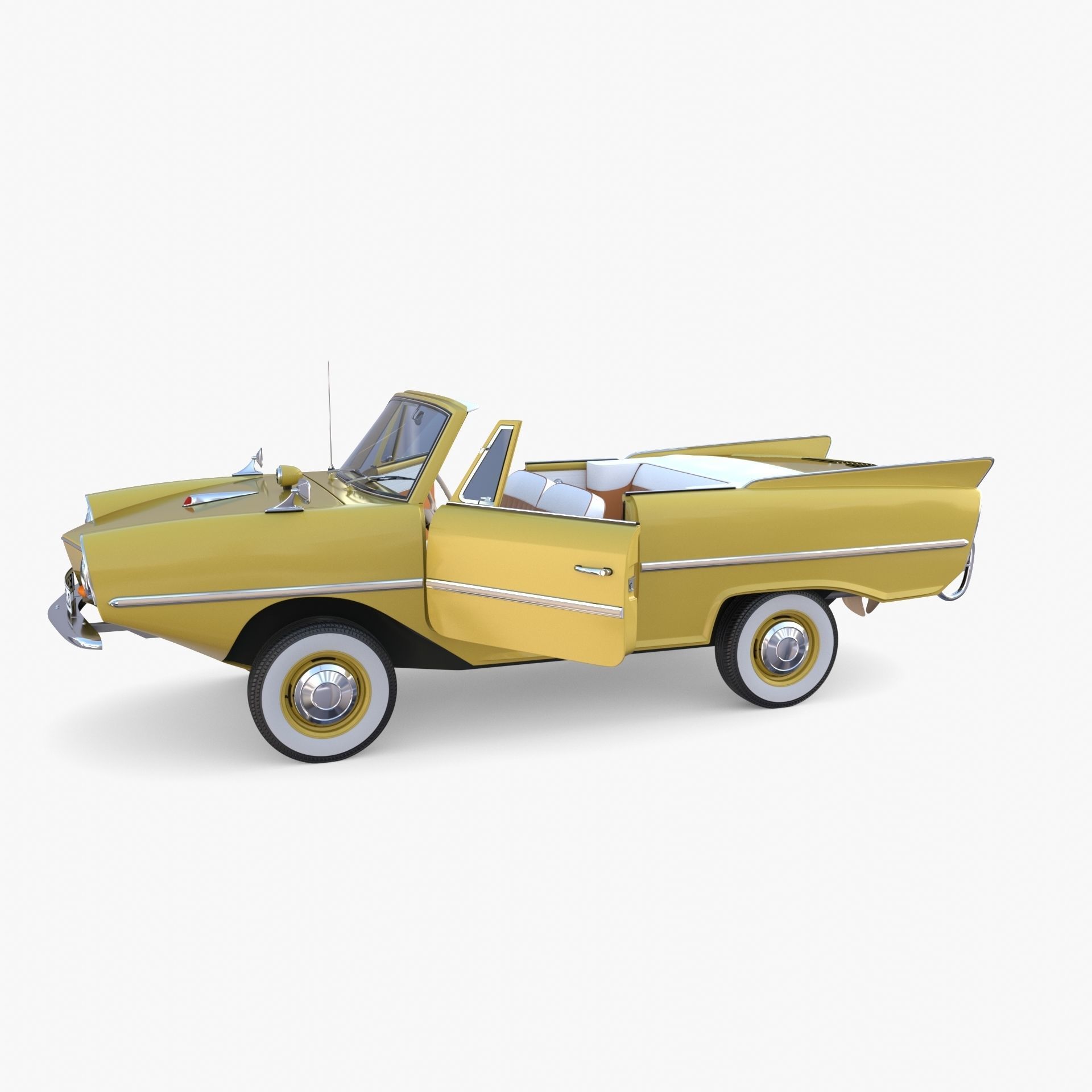 Generic 60s Amphibious Car 3D model_18