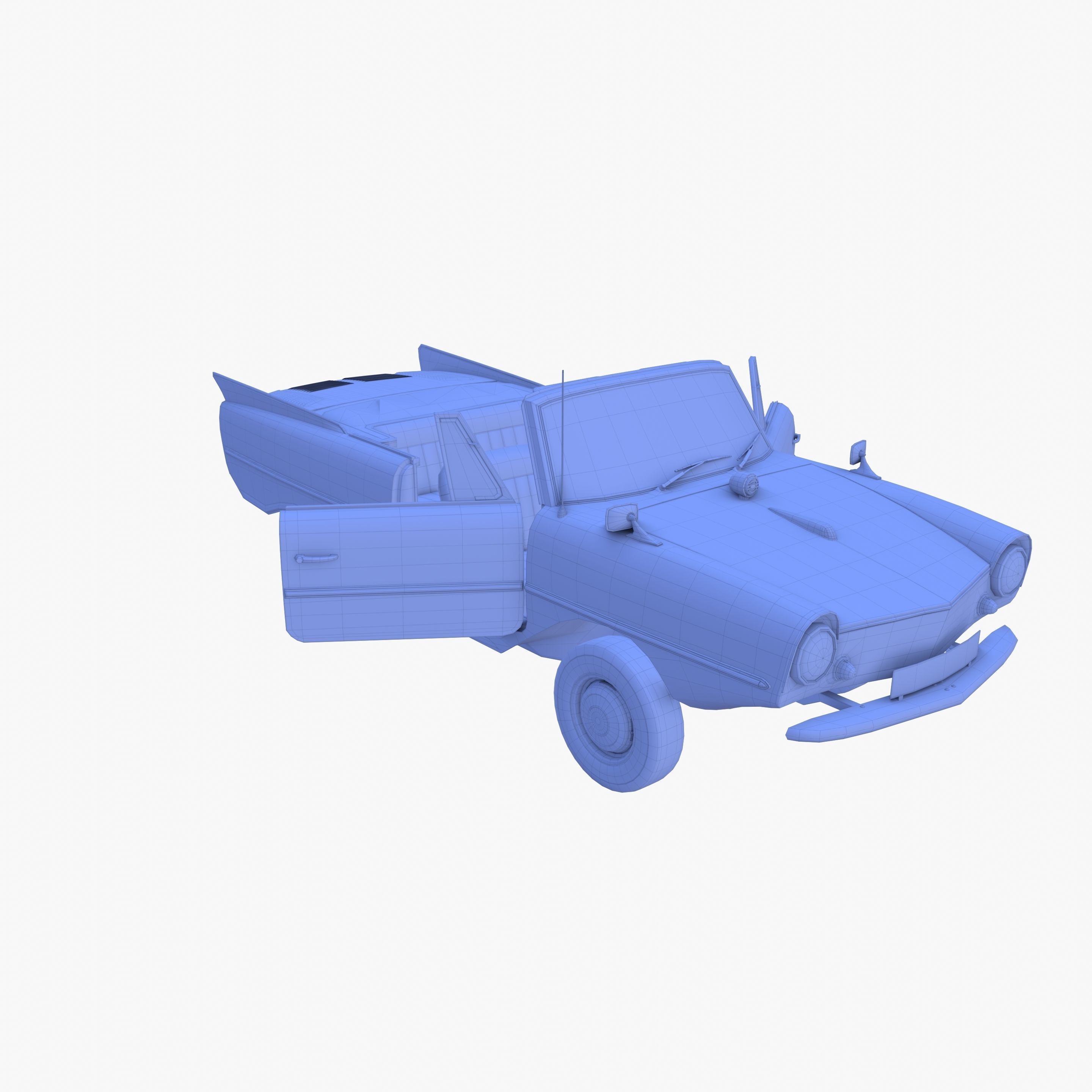 Generic 60s Amphibious Car 3D model_34