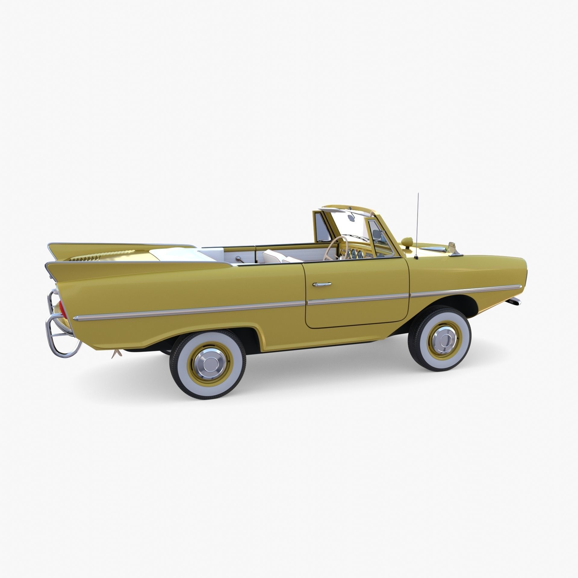 Generic 60s Amphibious Car 3D model_7