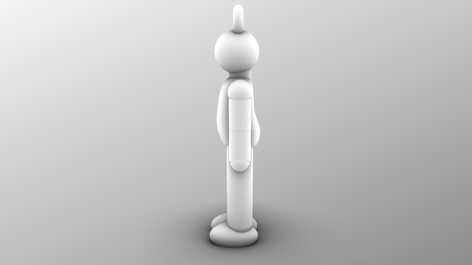 Charm pendant - Matchman posture 02 - Salute 3D print model_9