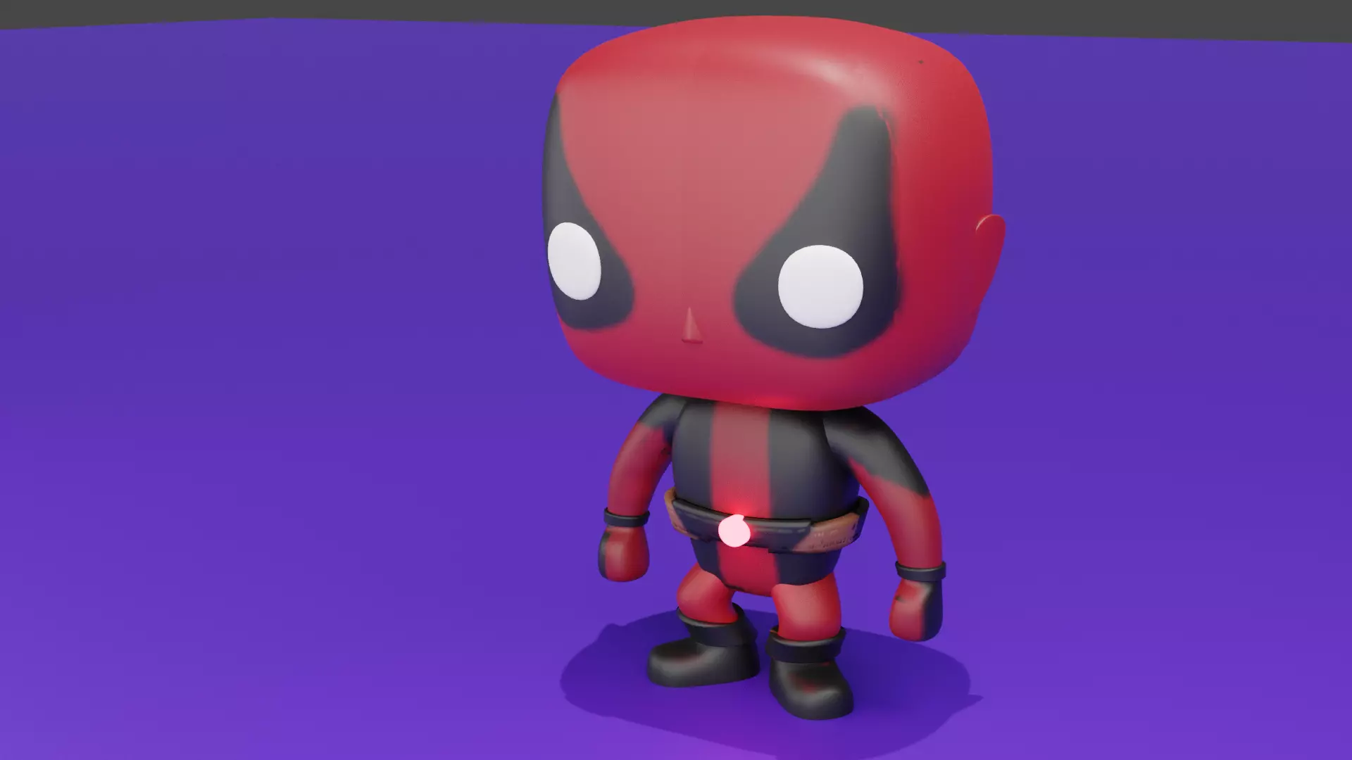 DealPool Funko Pop Free low-poly 3D model_0
