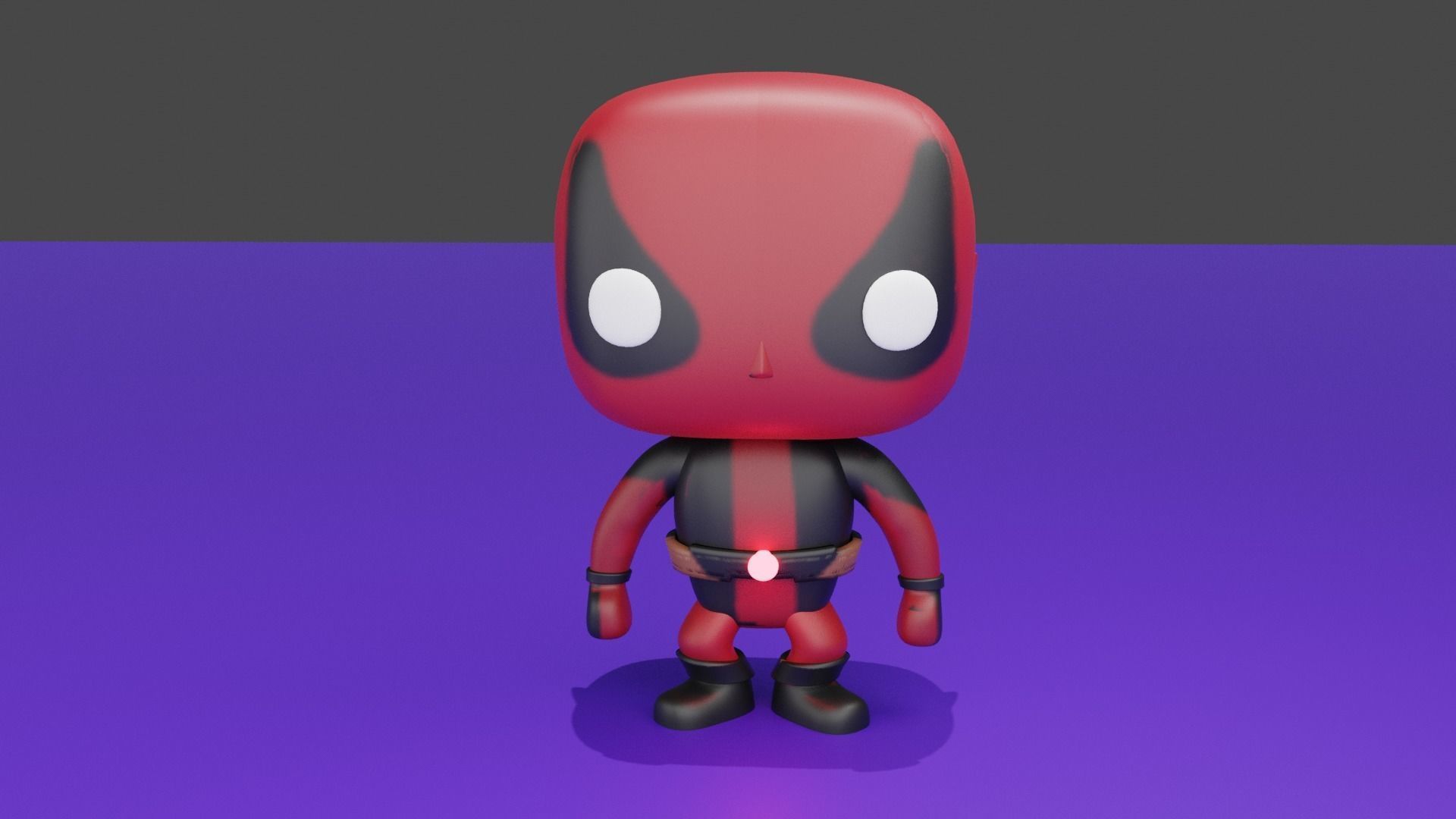 DealPool Funko Pop Free low-poly 3D model_1