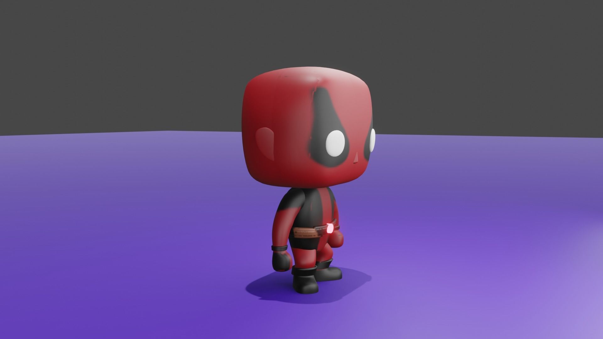 DealPool Funko Pop Free low-poly 3D model_2