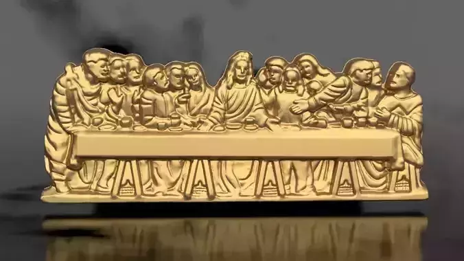 Last Supper Bas-Relief Printable 3D print model 3D print model