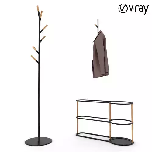 hanger two coat racks and coat stand