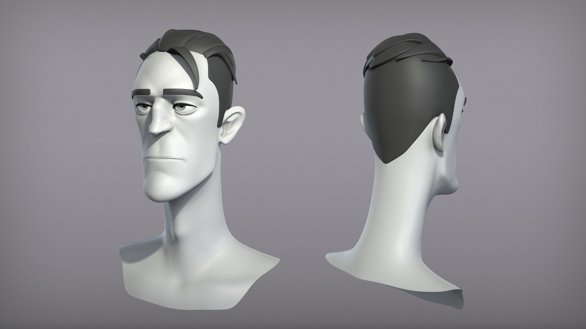 Cartoon male character Kevin base mesh 3D model_4
