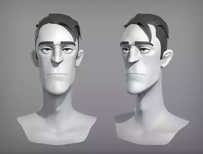 Cartoon male character Kevin base mesh 3D model