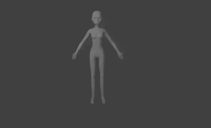 Female Base Mesh with Anime Proportions