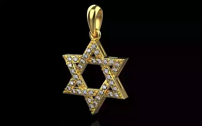 Star of David 3D print model