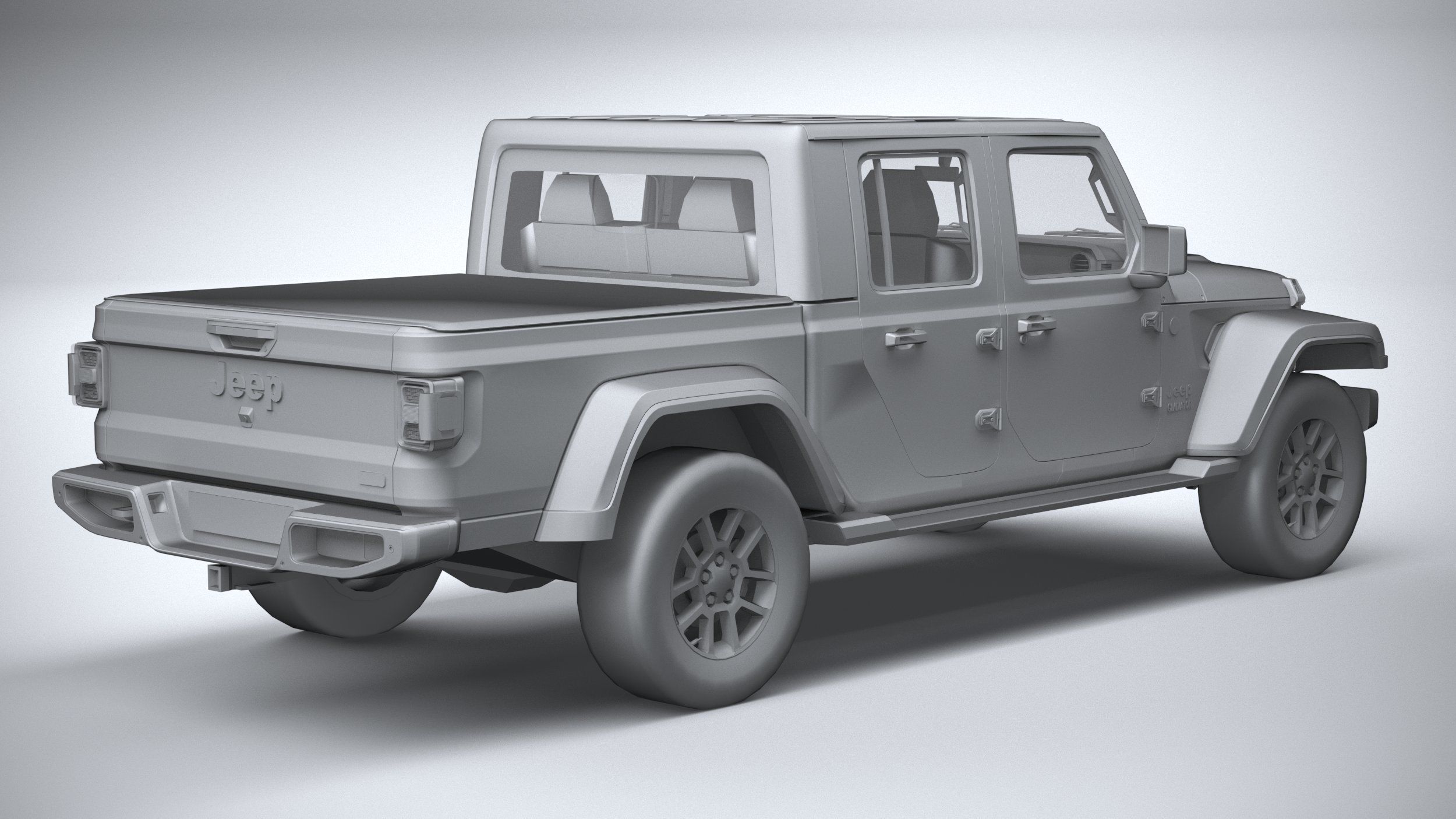Jeep Gladiator 2020 LowPoly 3D model_25
