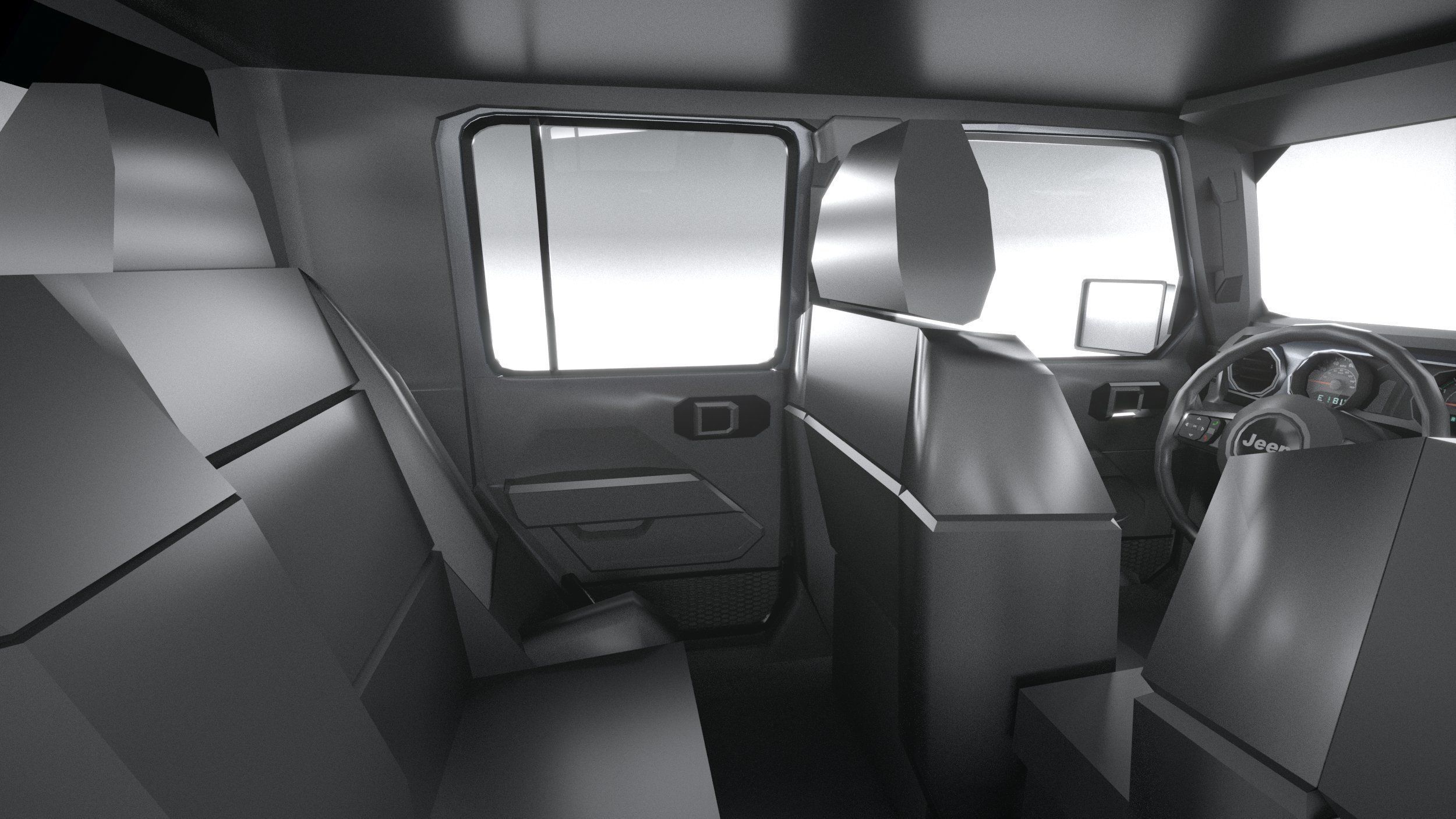 Jeep Gladiator 2020 LowPoly 3D model_28