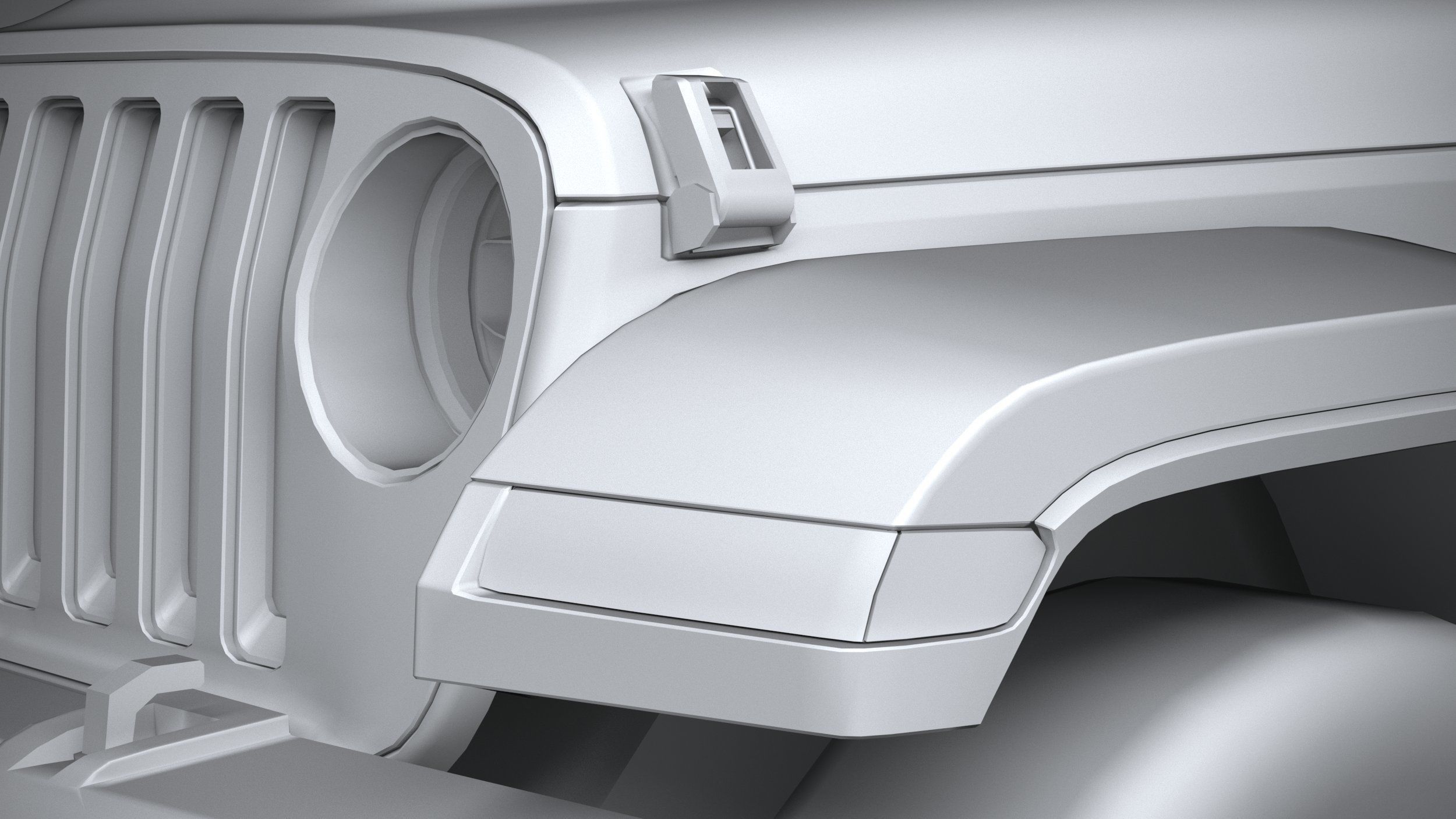 Jeep Gladiator 2020 LowPoly 3D model_23