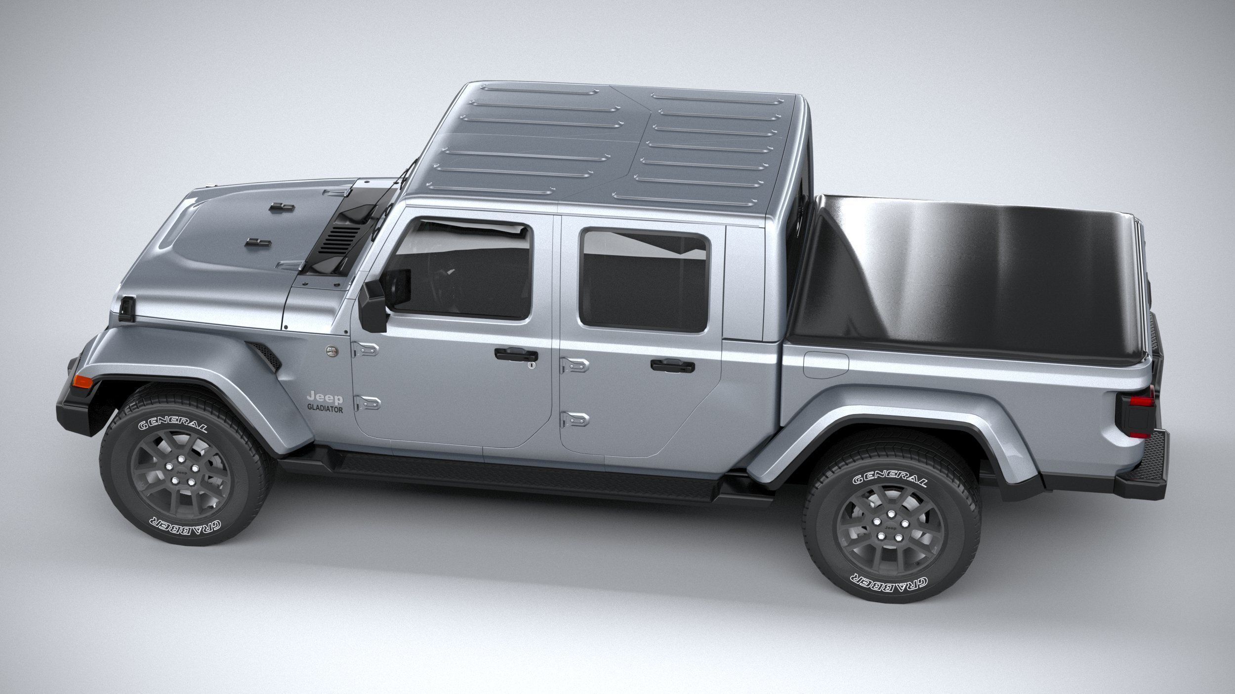 Jeep Gladiator 2020 LowPoly 3D model_9