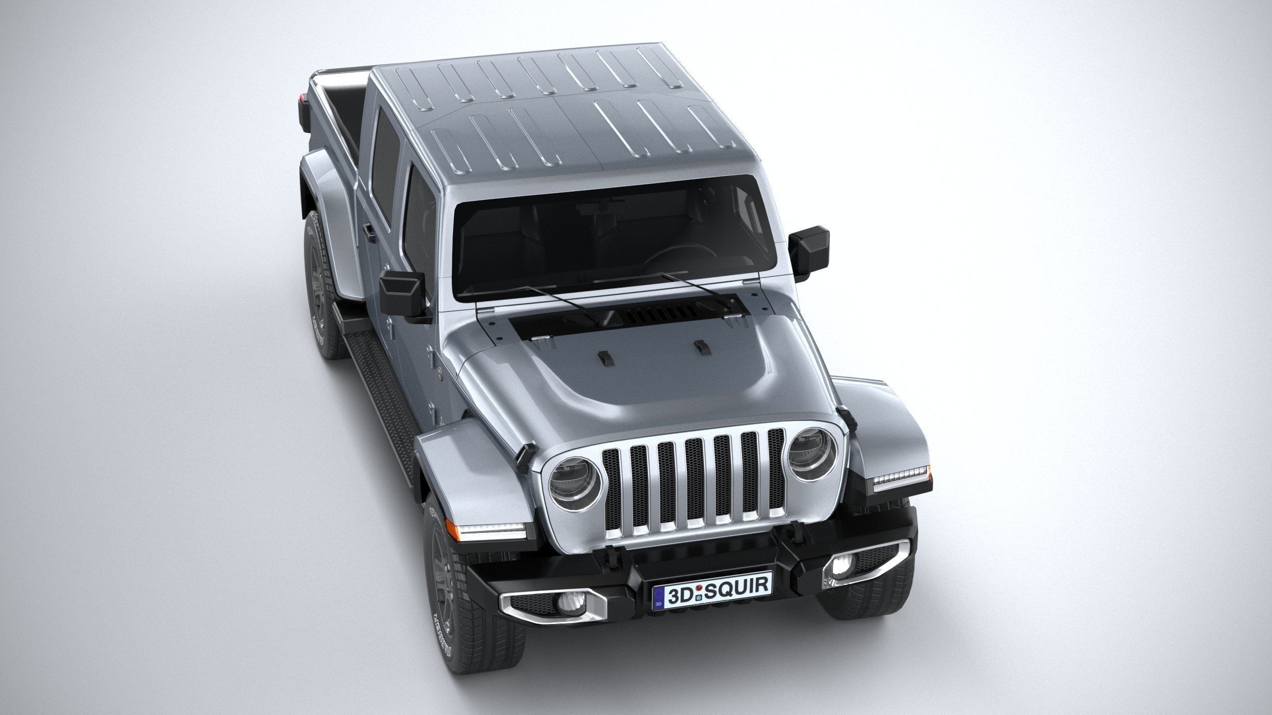 Jeep Gladiator 2020 LowPoly 3D model_12