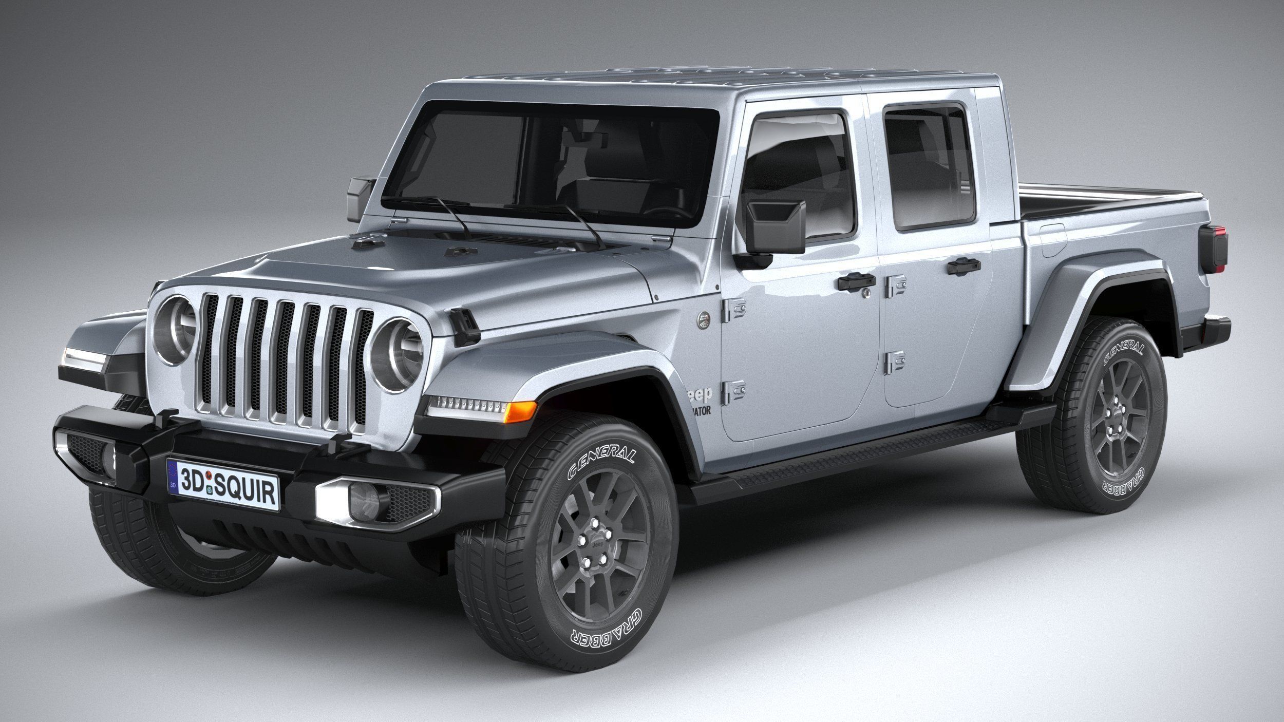 Jeep Gladiator 2020 LowPoly 3D model_1
