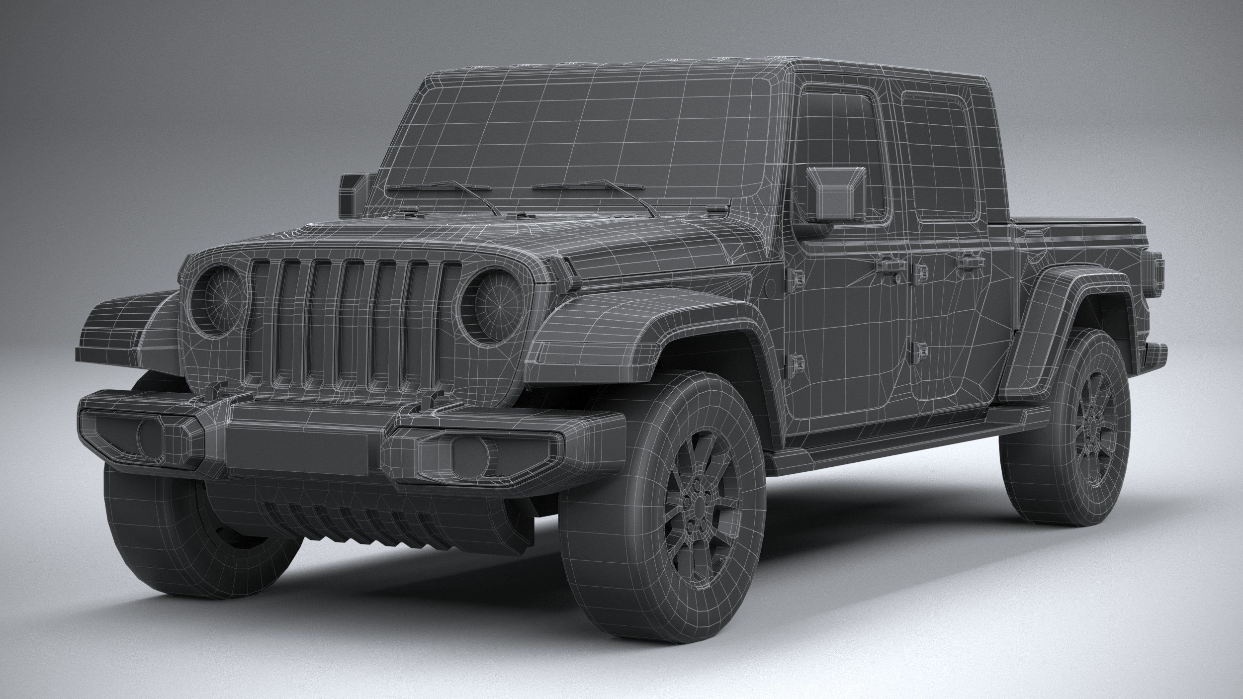 Jeep Gladiator 2020 LowPoly 3D model_30