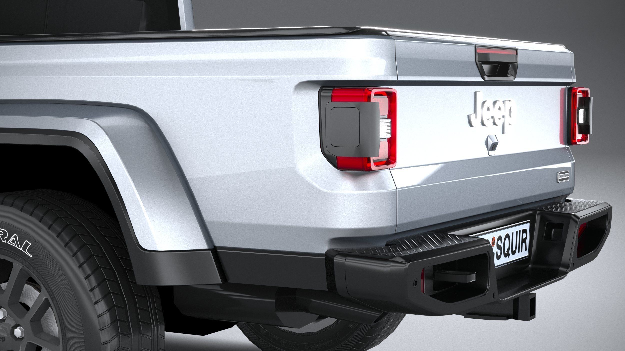 Jeep Gladiator 2020 LowPoly 3D model_6