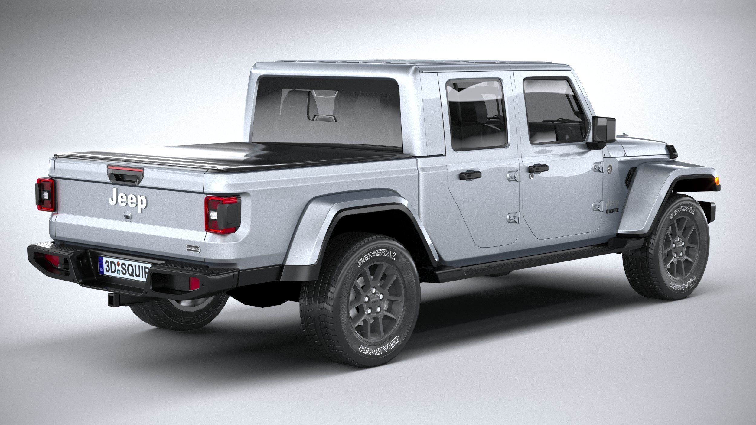 Jeep Gladiator 2020 LowPoly 3D model_17