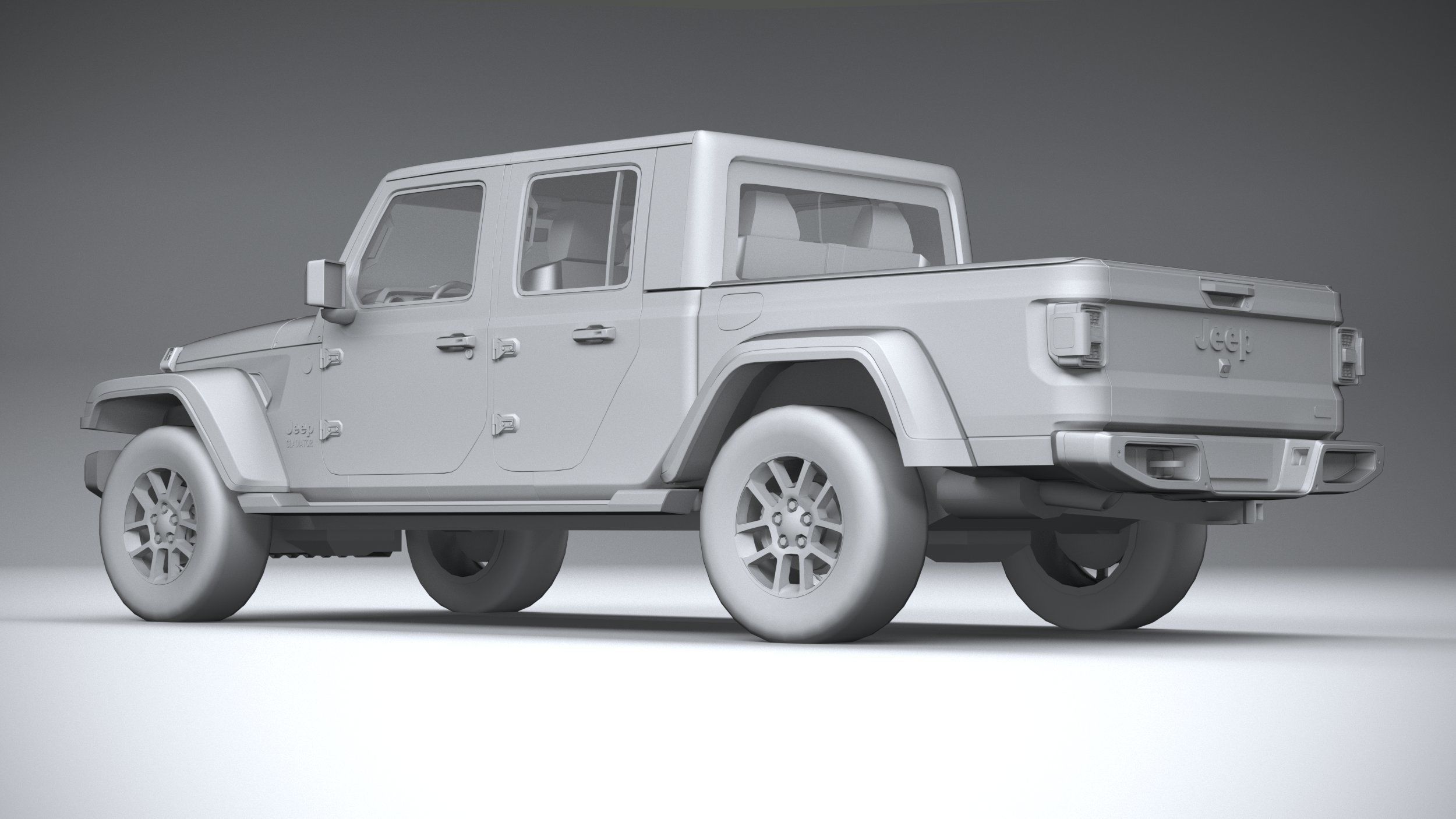 Jeep Gladiator 2020 LowPoly 3D model_21