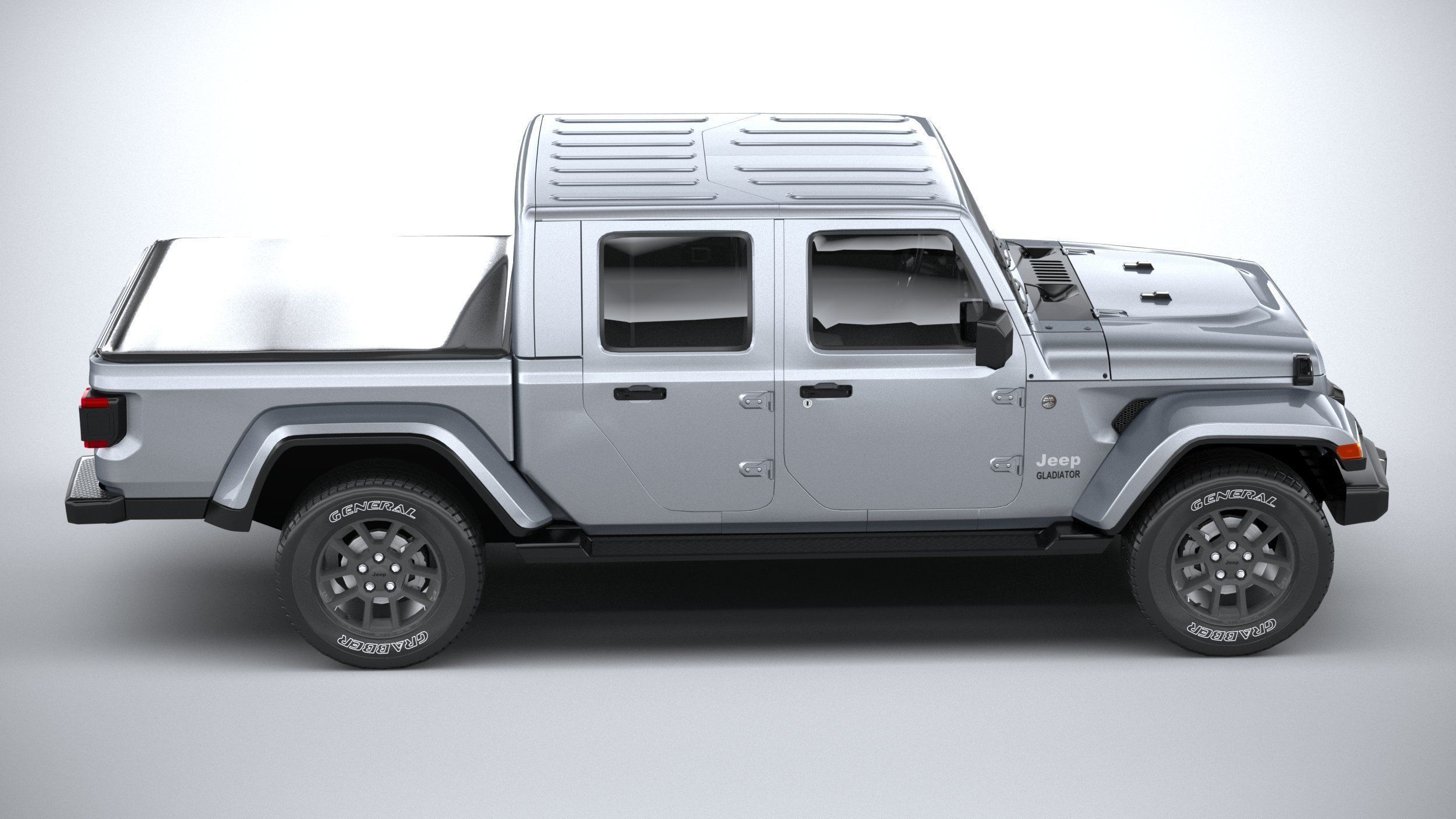 Jeep Gladiator 2020 LowPoly 3D model_11
