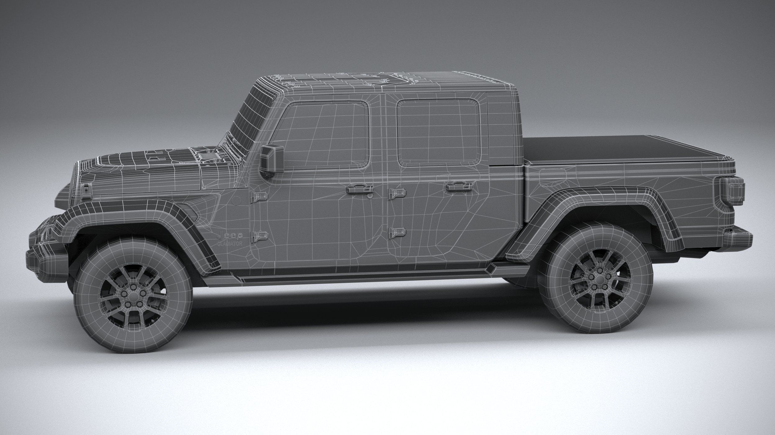 Jeep Gladiator 2020 LowPoly 3D model_32