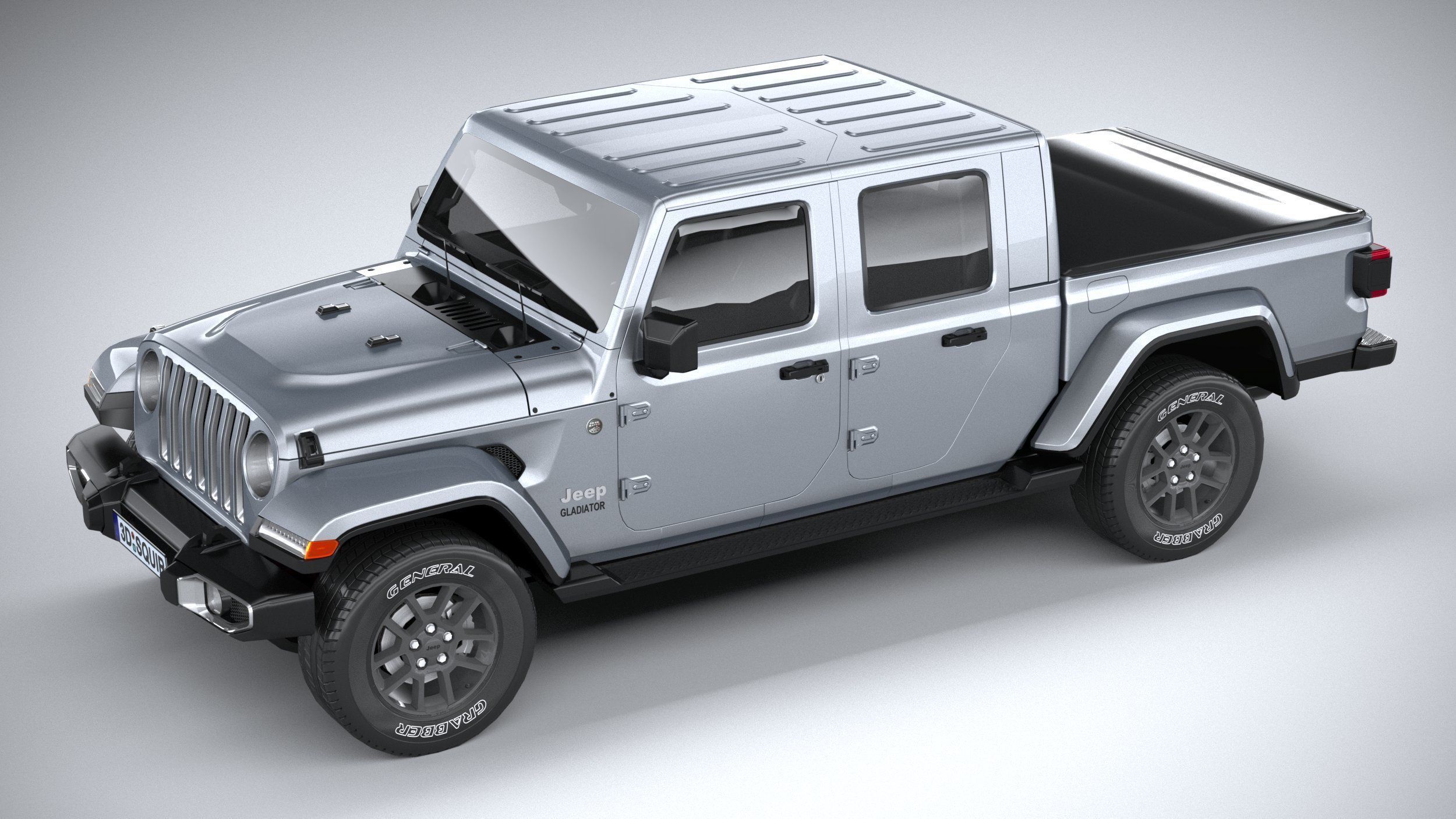 Jeep Gladiator 2020 LowPoly 3D model_7