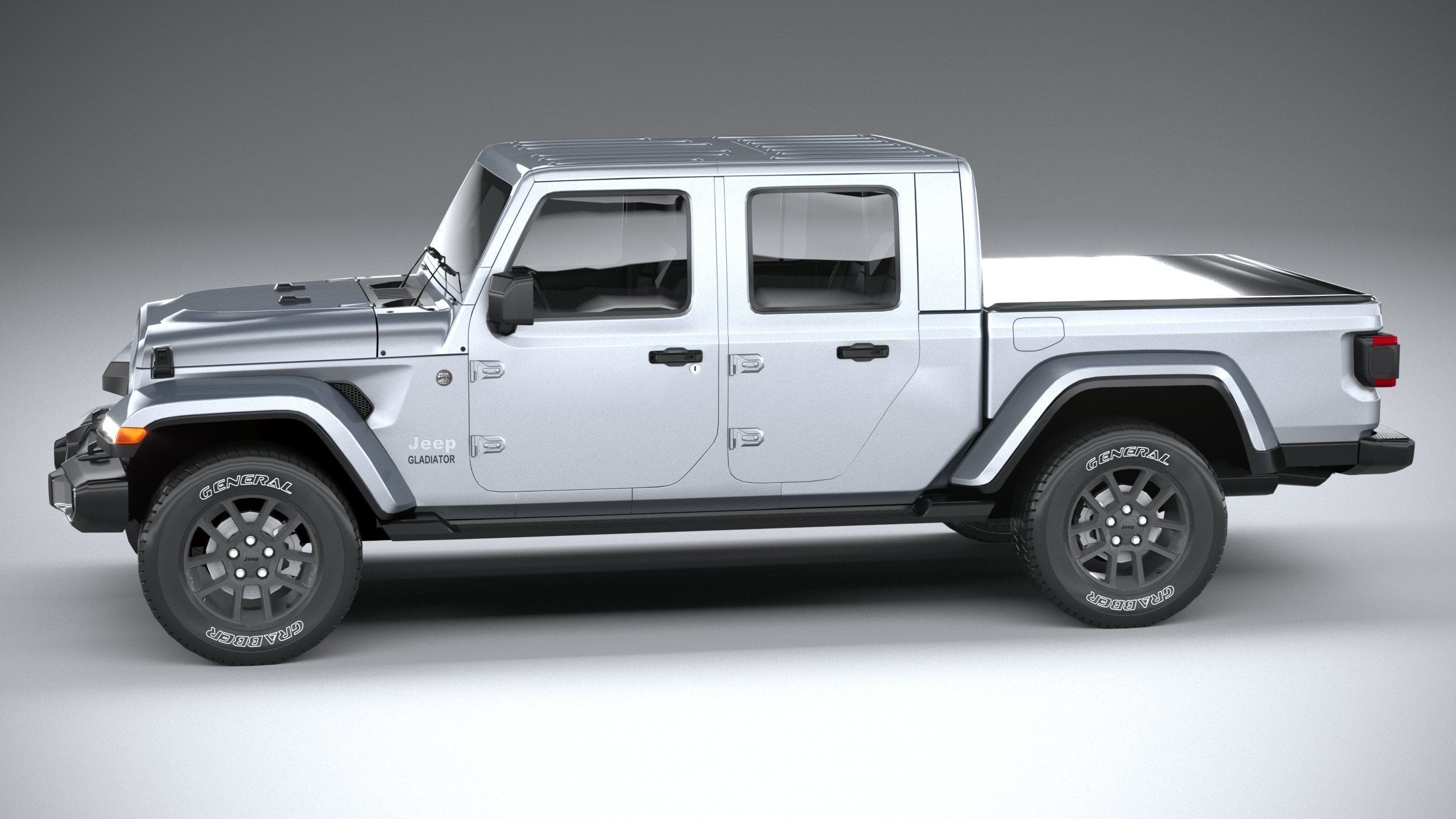 Jeep Gladiator 2020 LowPoly 3D model_8