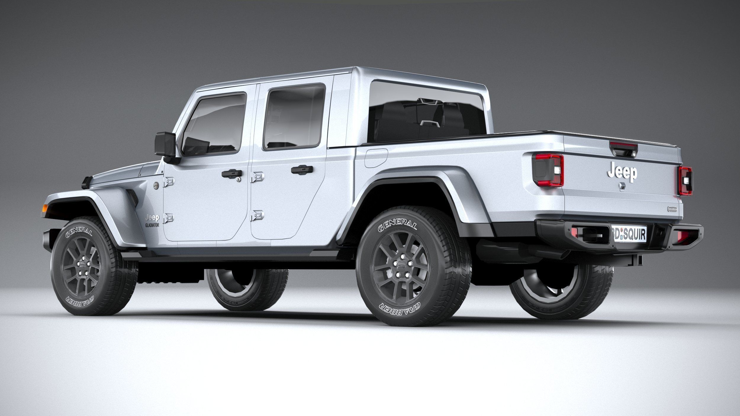 Jeep Gladiator 2020 LowPoly 3D model_5
