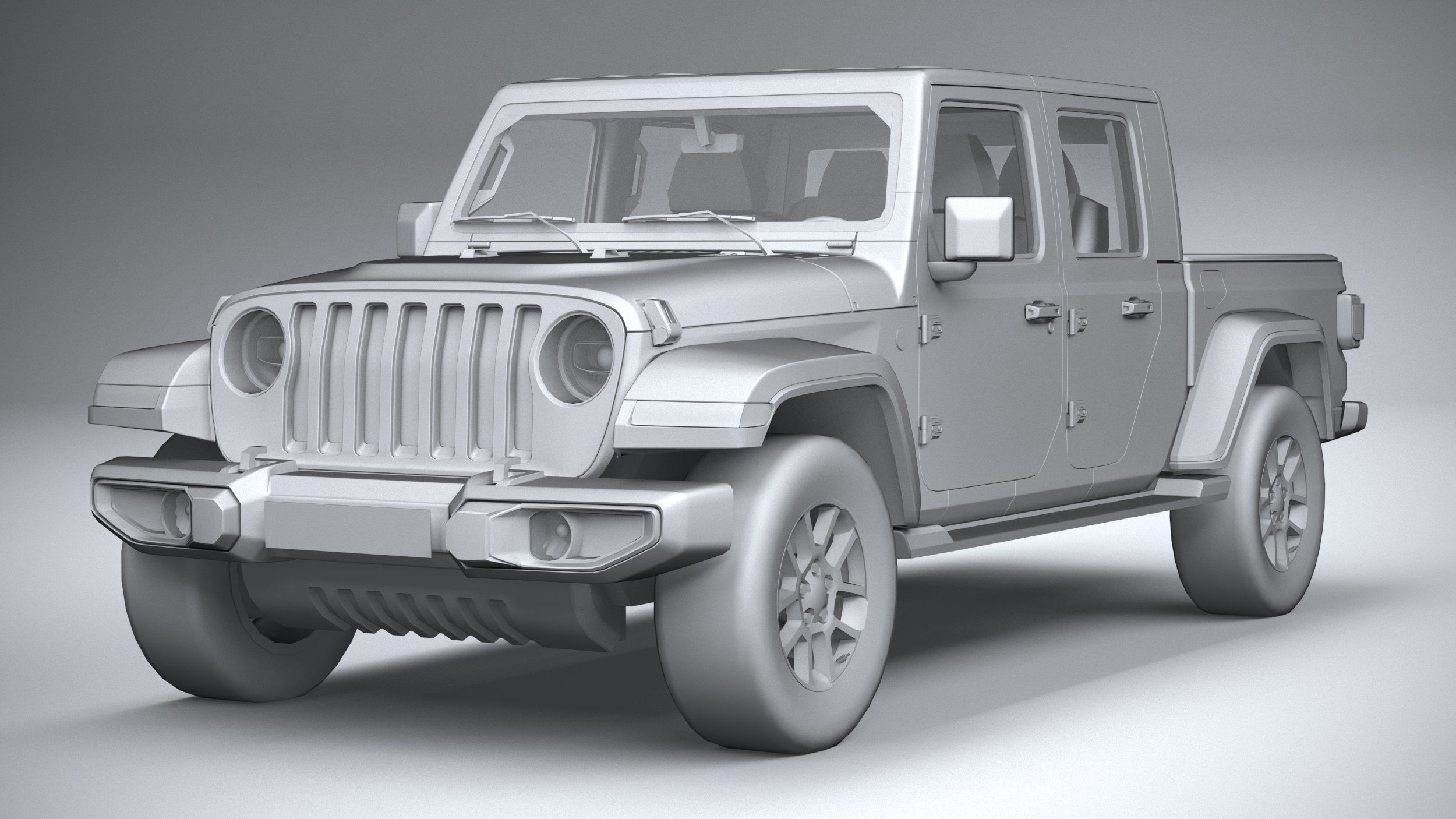 Jeep Gladiator 2020 LowPoly 3D model_20