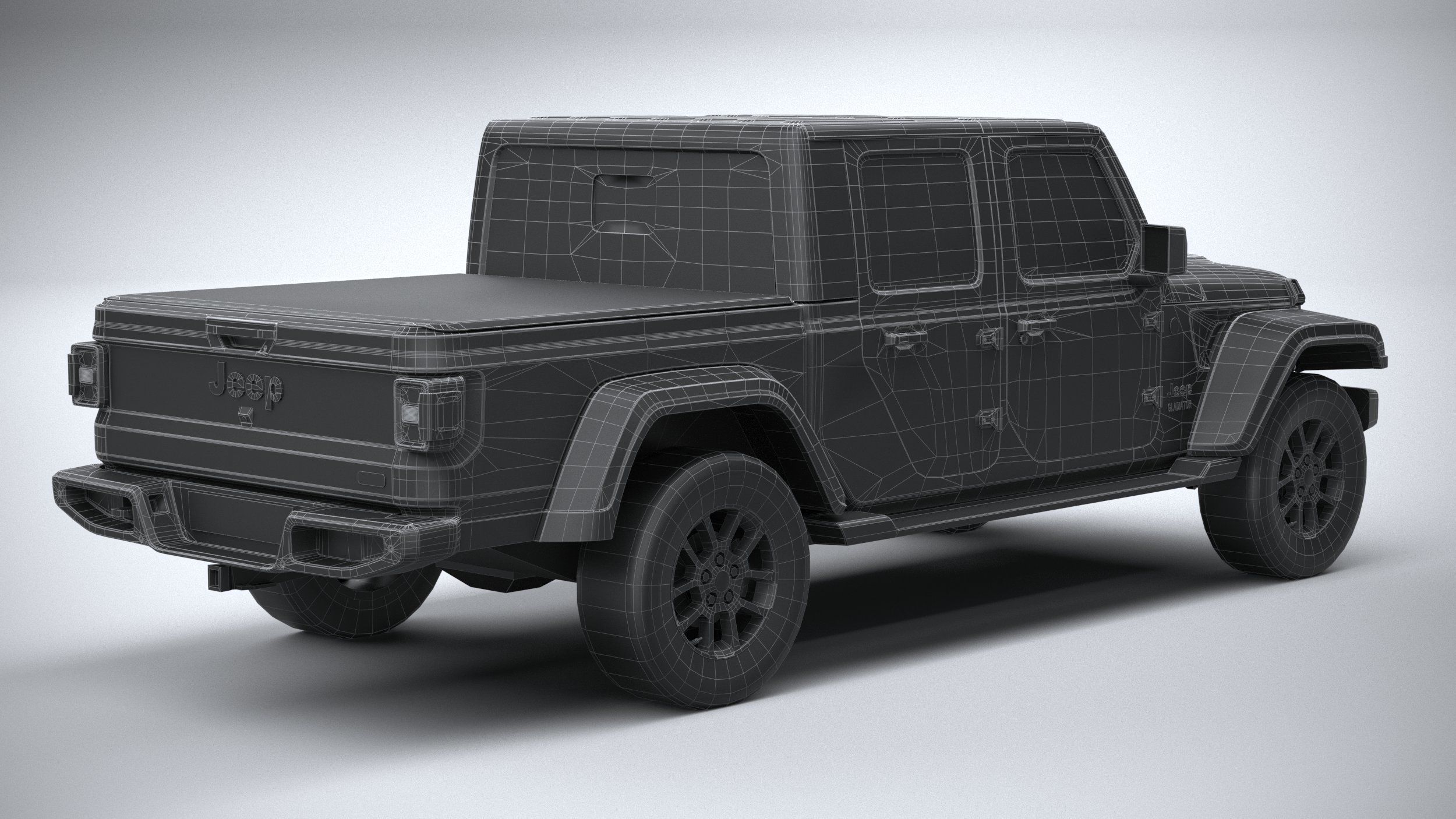 Jeep Gladiator 2020 LowPoly 3D model_35