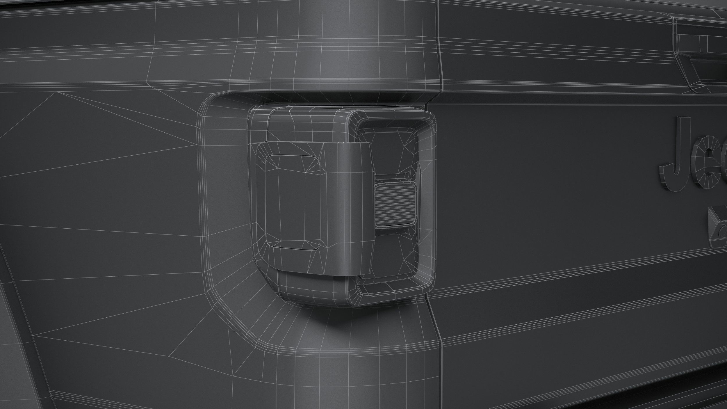 Jeep Gladiator 2020 LowPoly 3D model_34