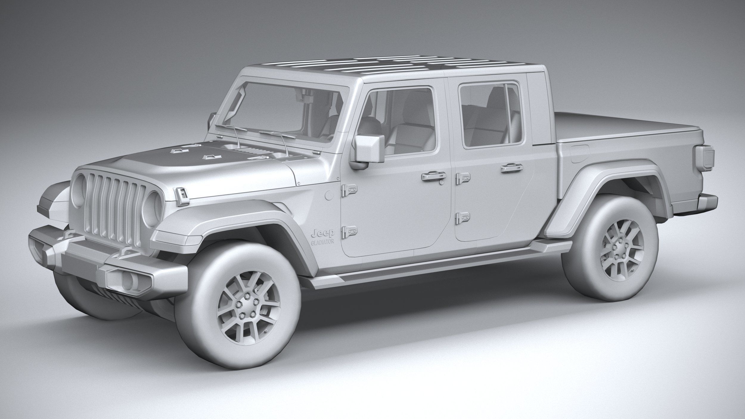 Jeep Gladiator 2020 LowPoly 3D model_19