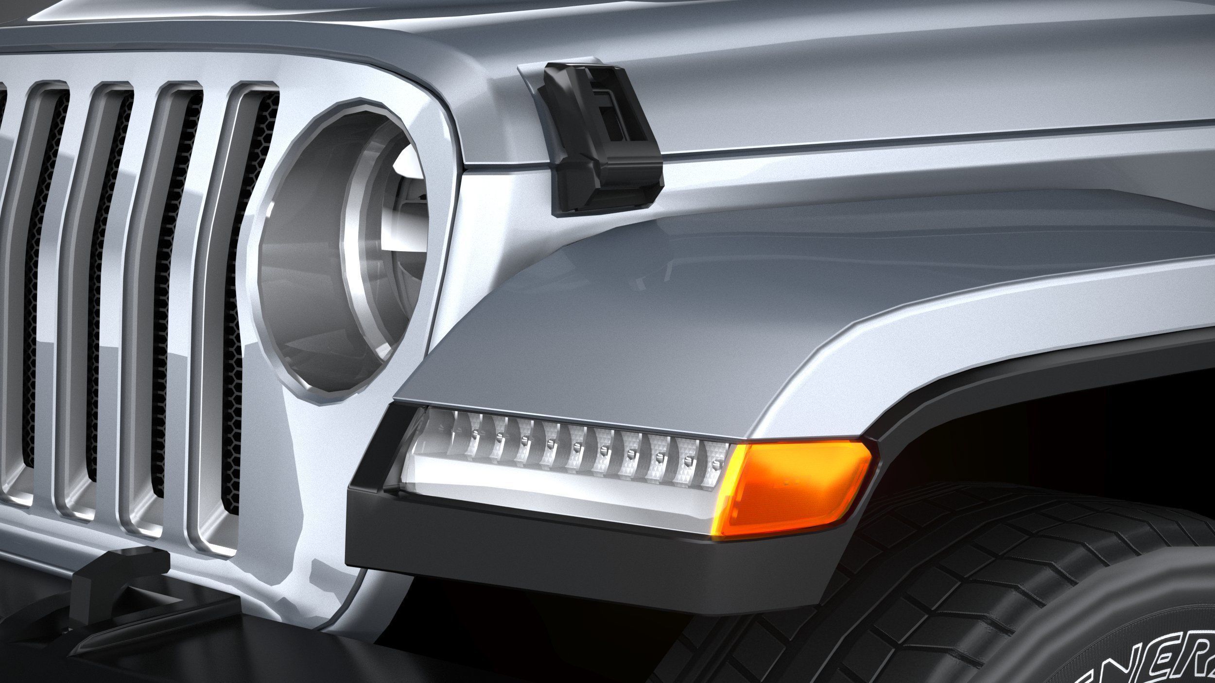 Jeep Gladiator 2020 LowPoly 3D model_14