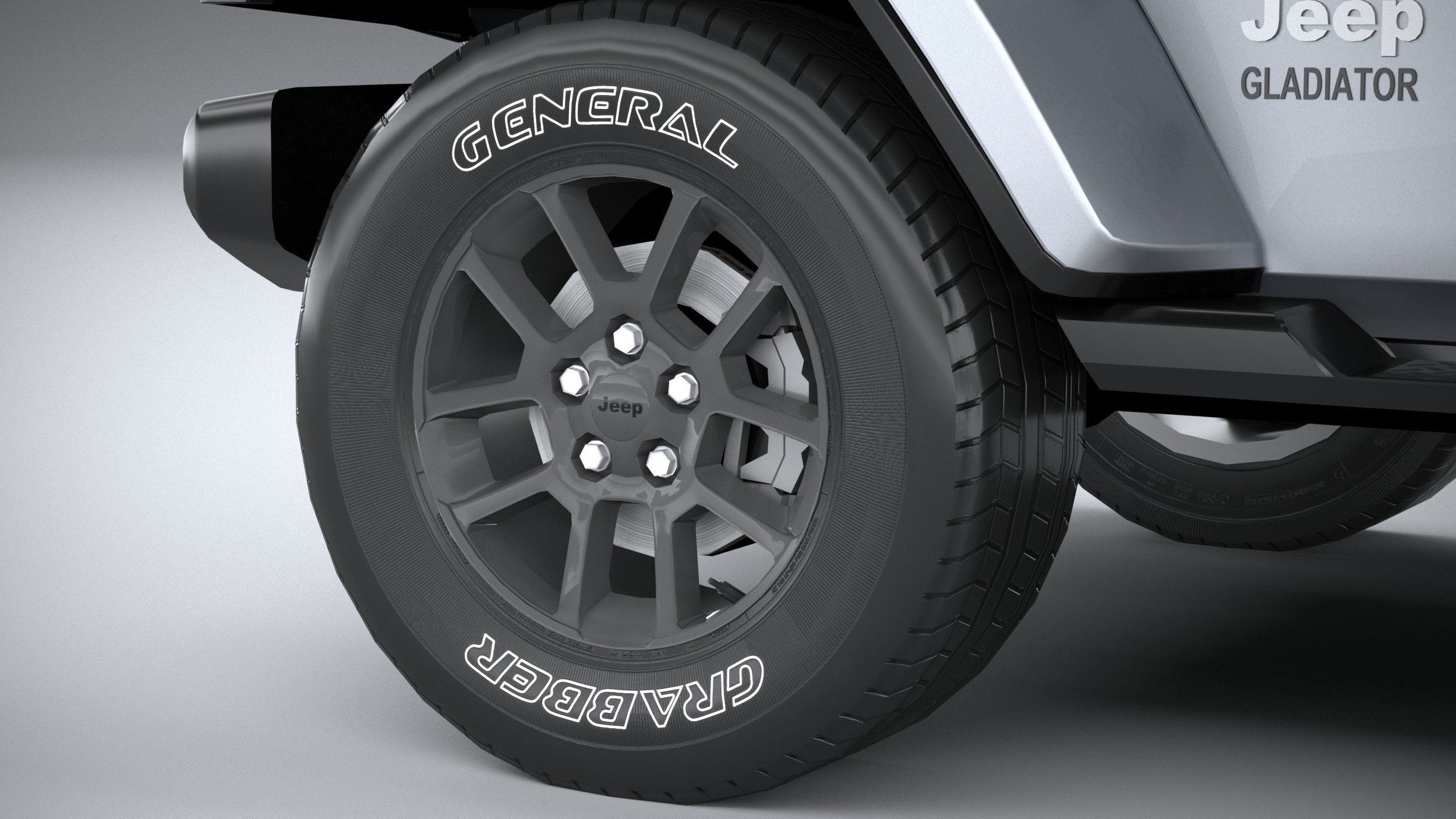 Jeep Gladiator 2020 LowPoly 3D model_16