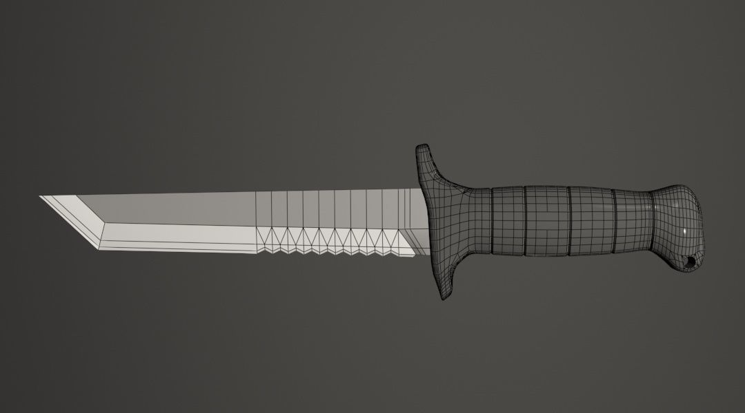 Samurai Knife 3D model_1