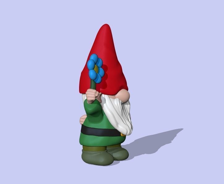 Cute Gnome Flower  3D print model_1