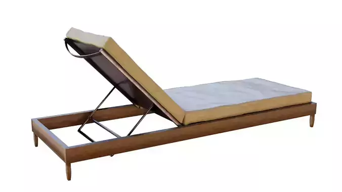 Pool Chaise Loung Chair Low-poly 3D model